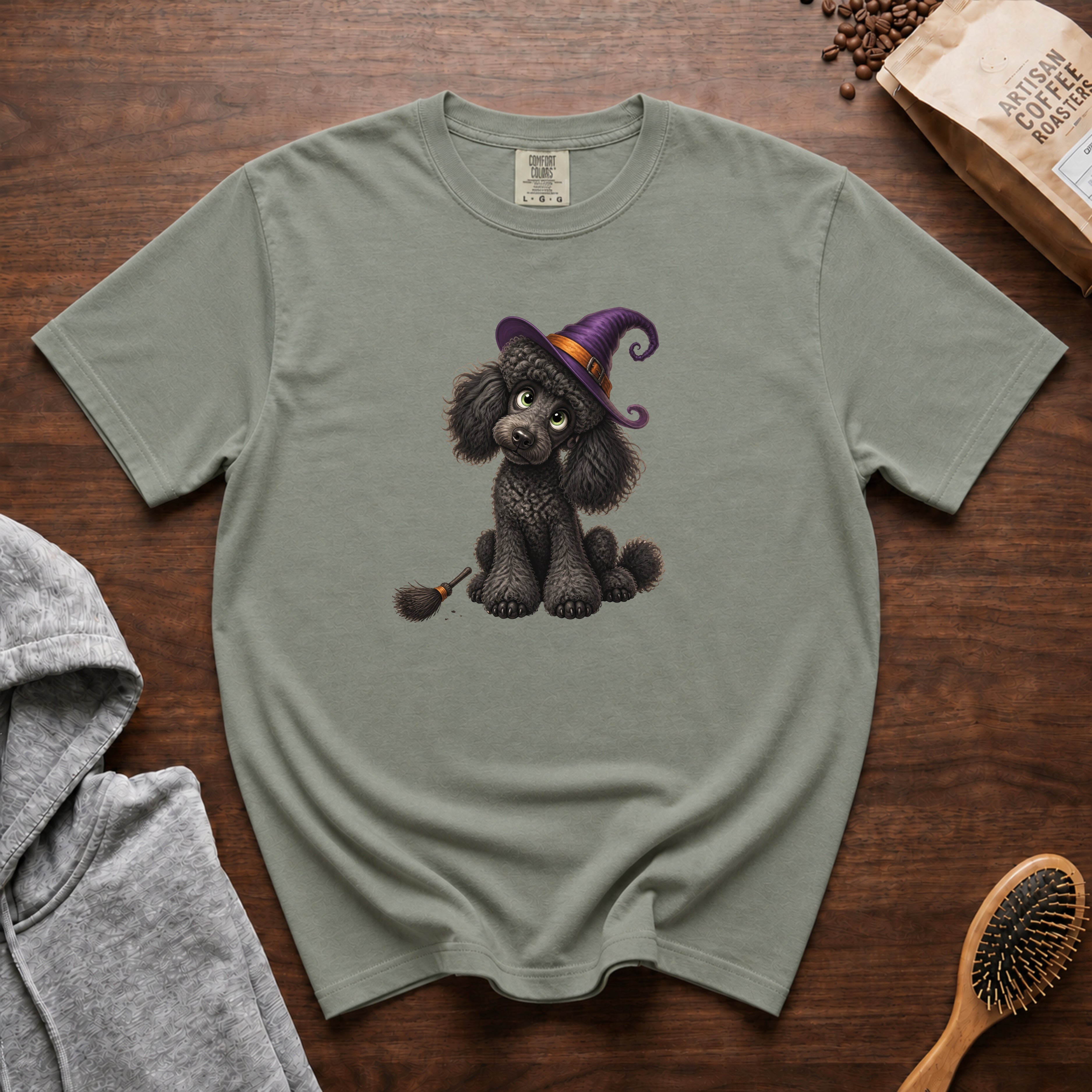 Halloween Standard Poodle T-Shirt — Bay