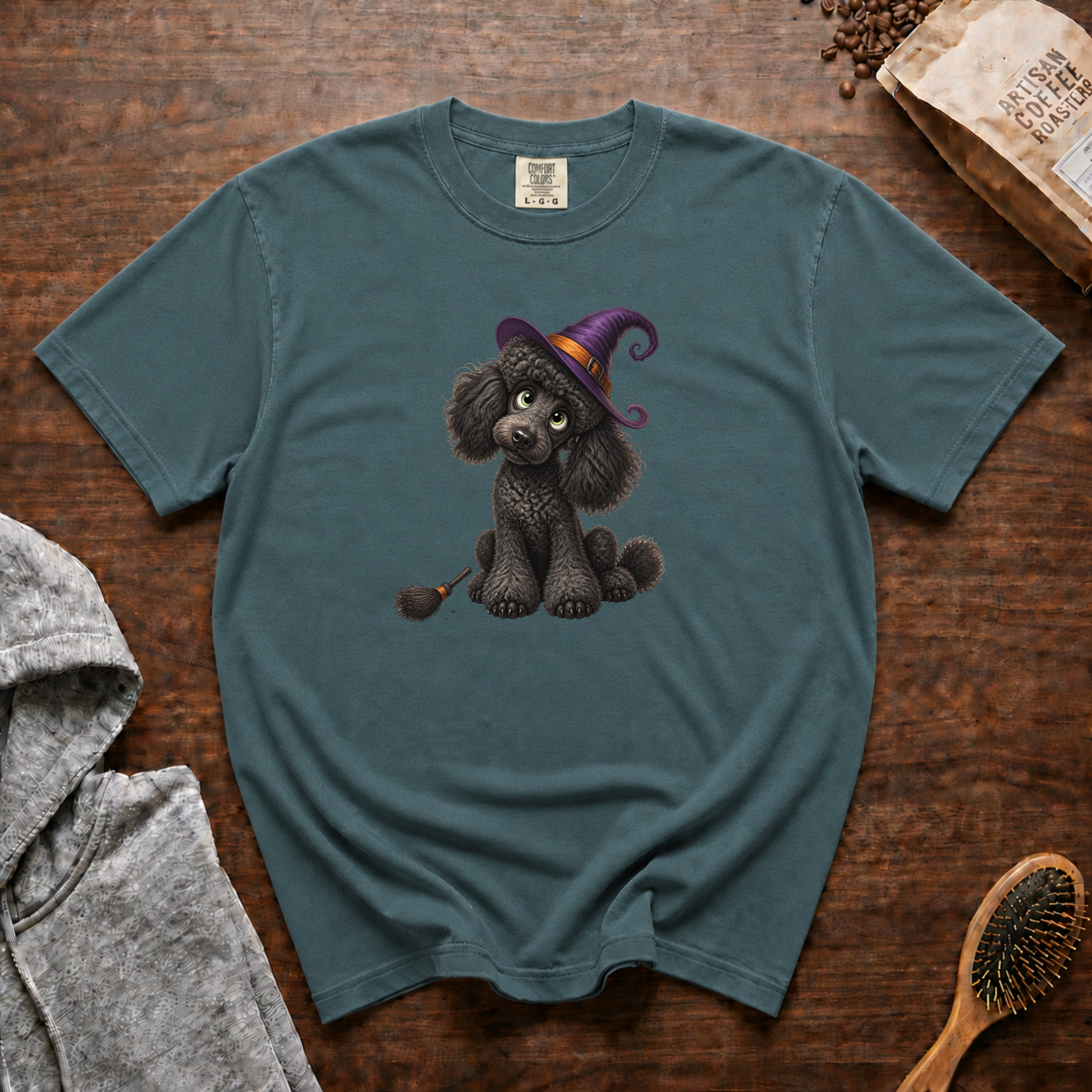 Halloween Standard Poodle T-Shirt — Blue Spruce
