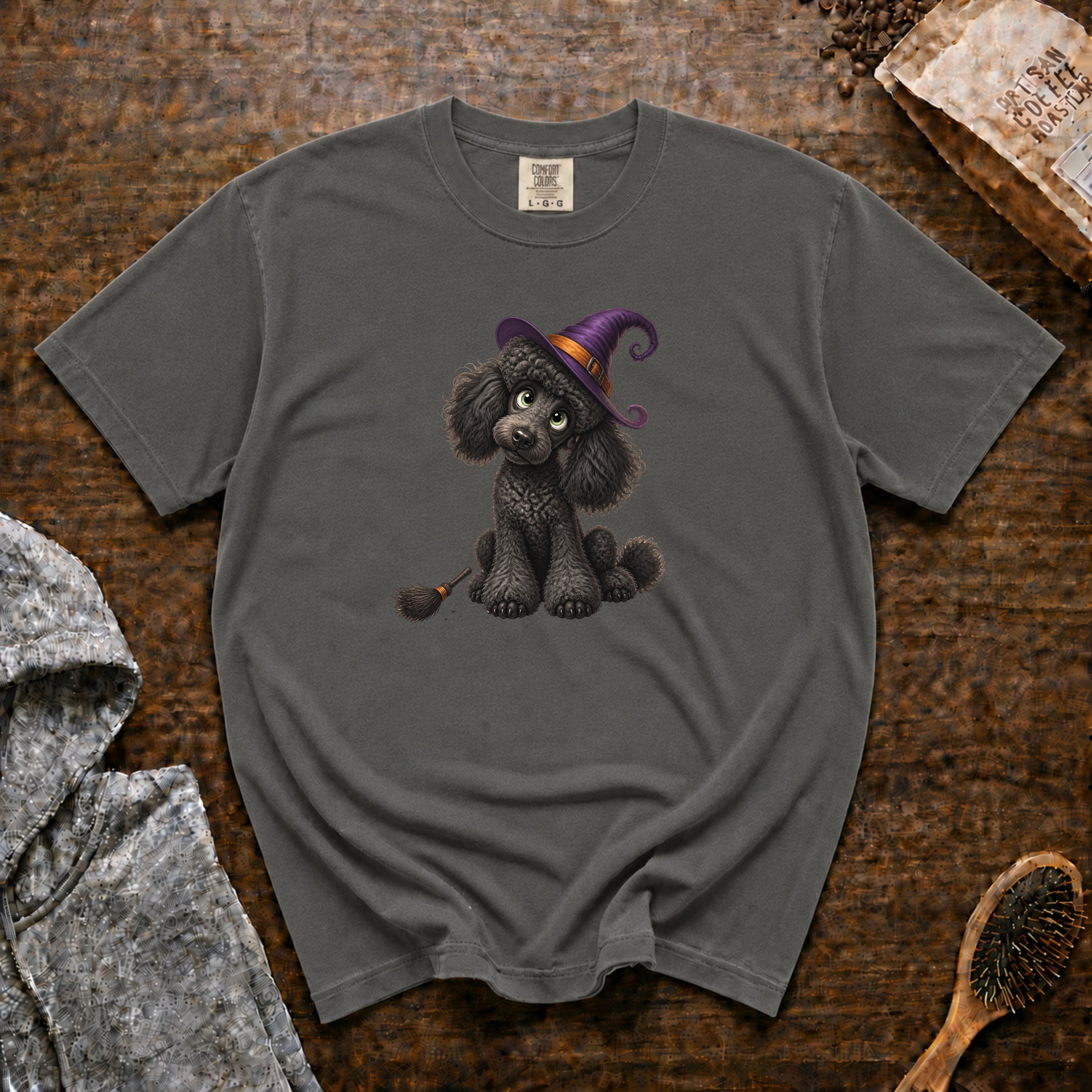 Halloween Standard Poodle T-Shirt — Pepper