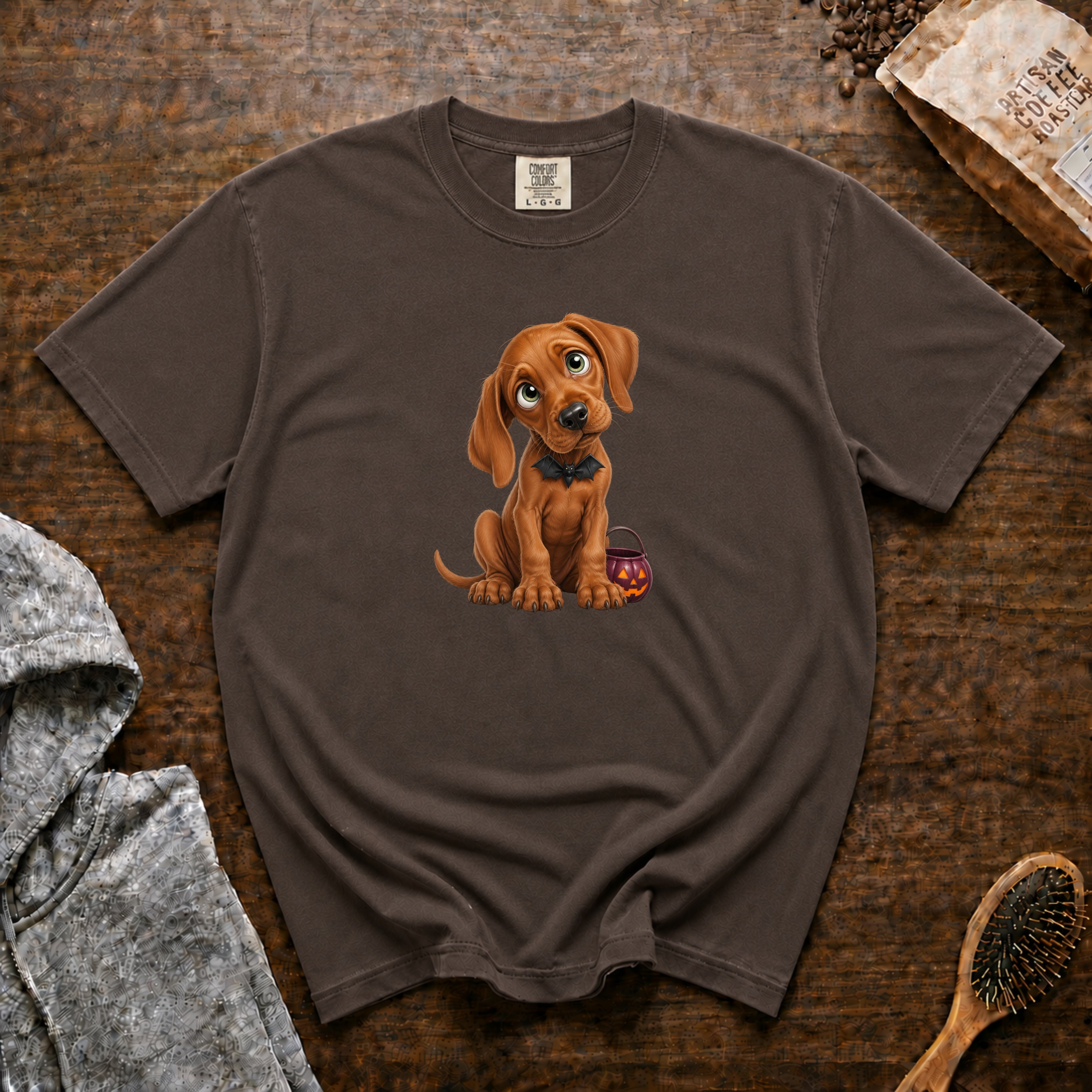 Halloween Vizsla T-Shirt — Espresso