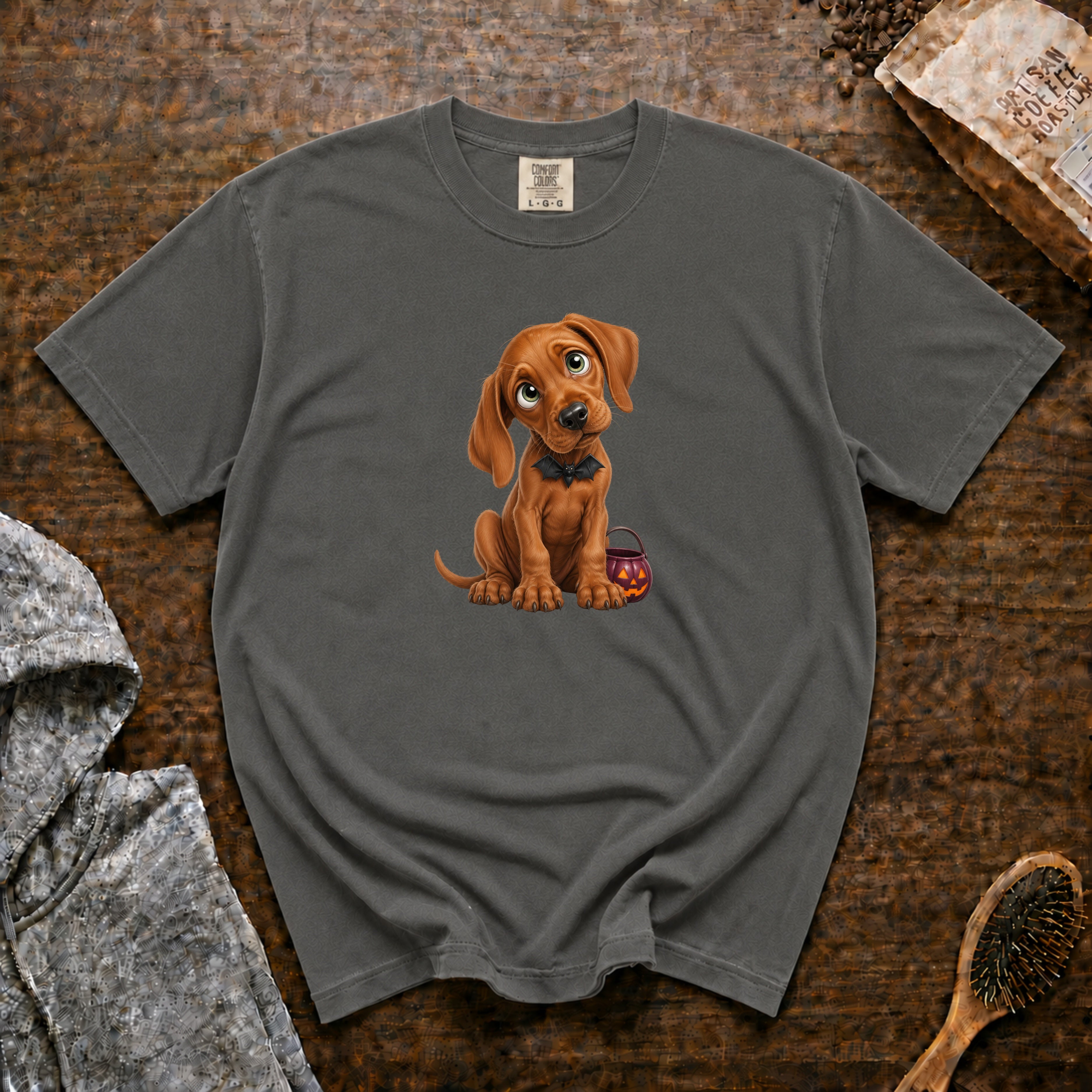 Halloween Vizsla T-Shirt — Pepper