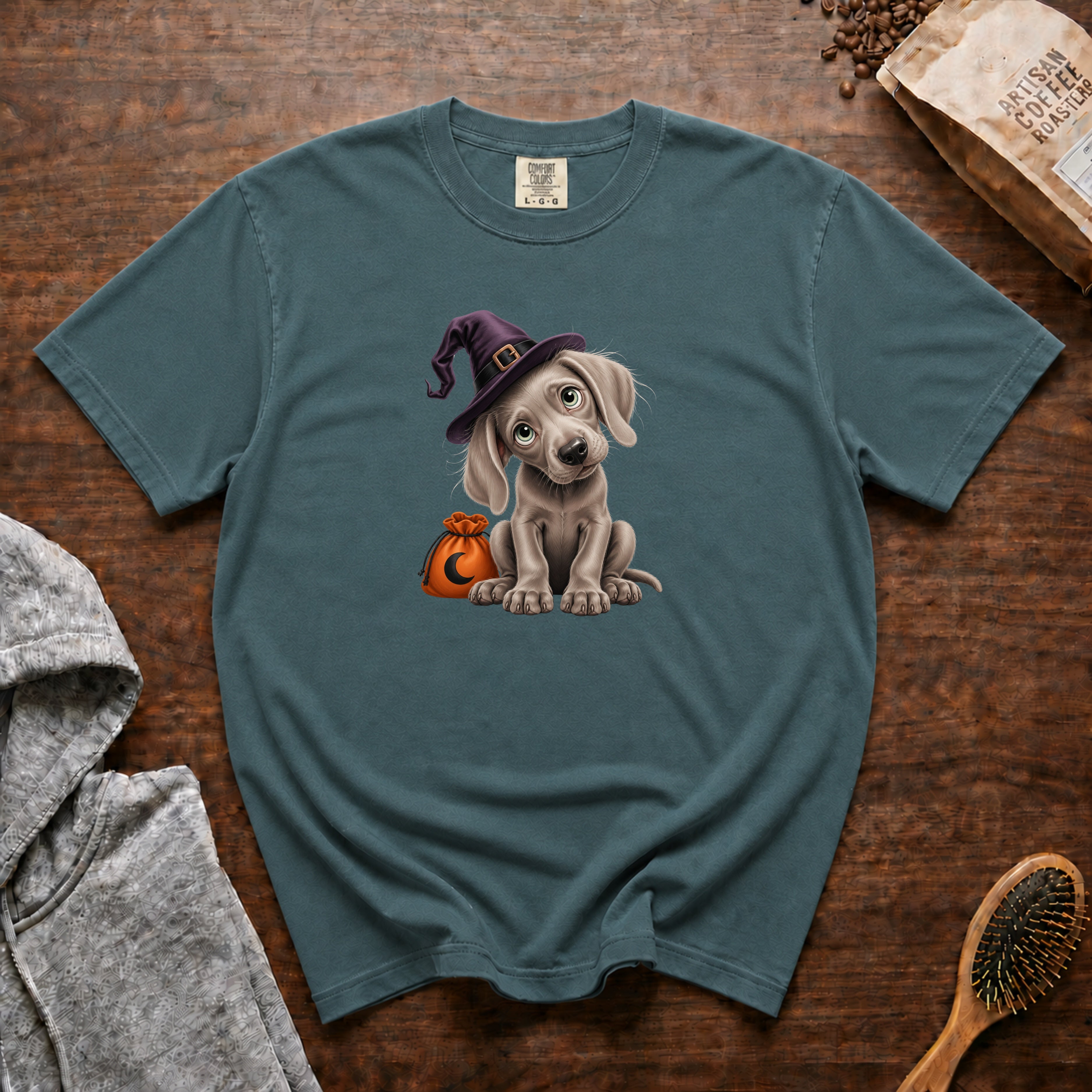 Halloween Weimaraner T-Shirt — Blue Spruce