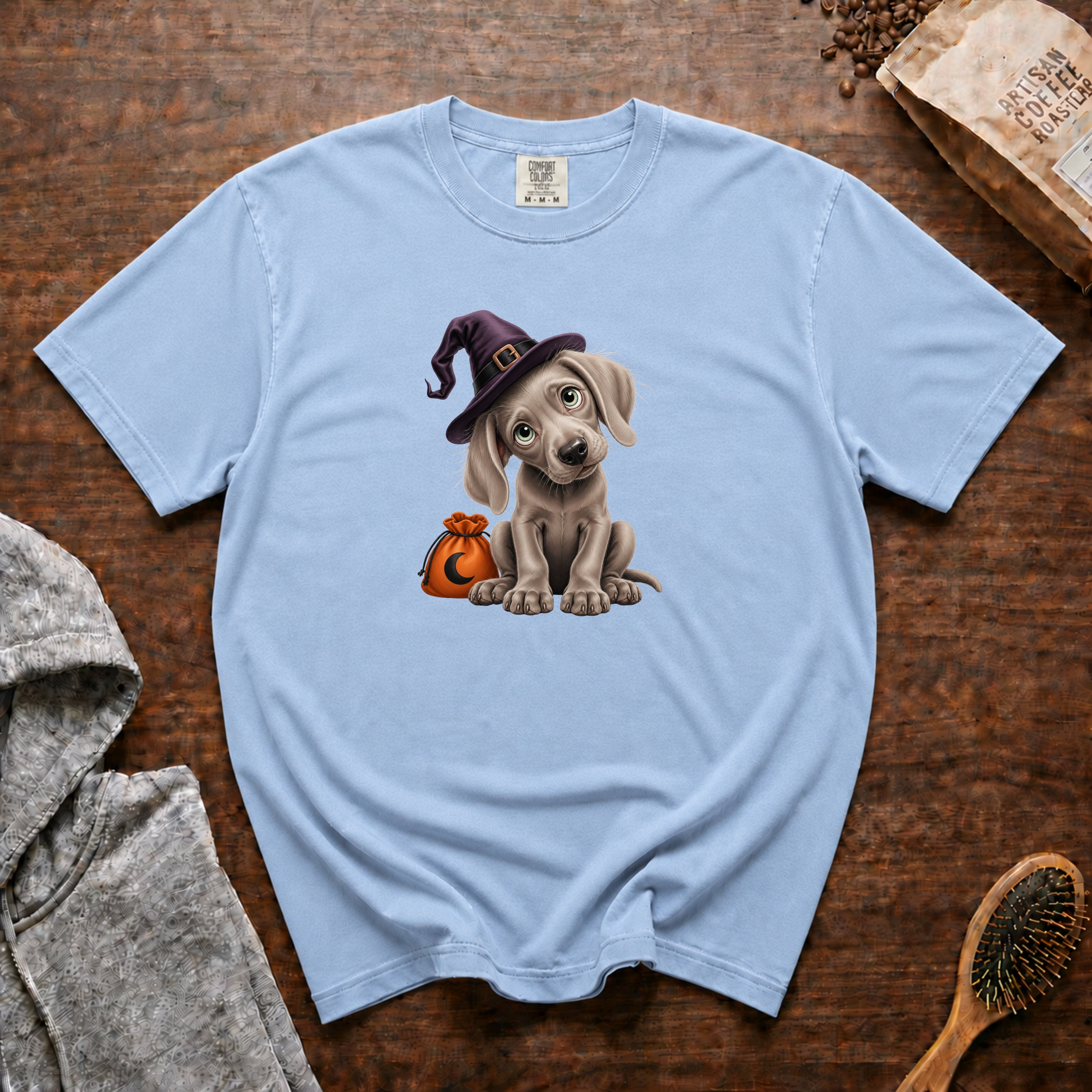 Halloween Weimaraner T-Shirt — Chambray