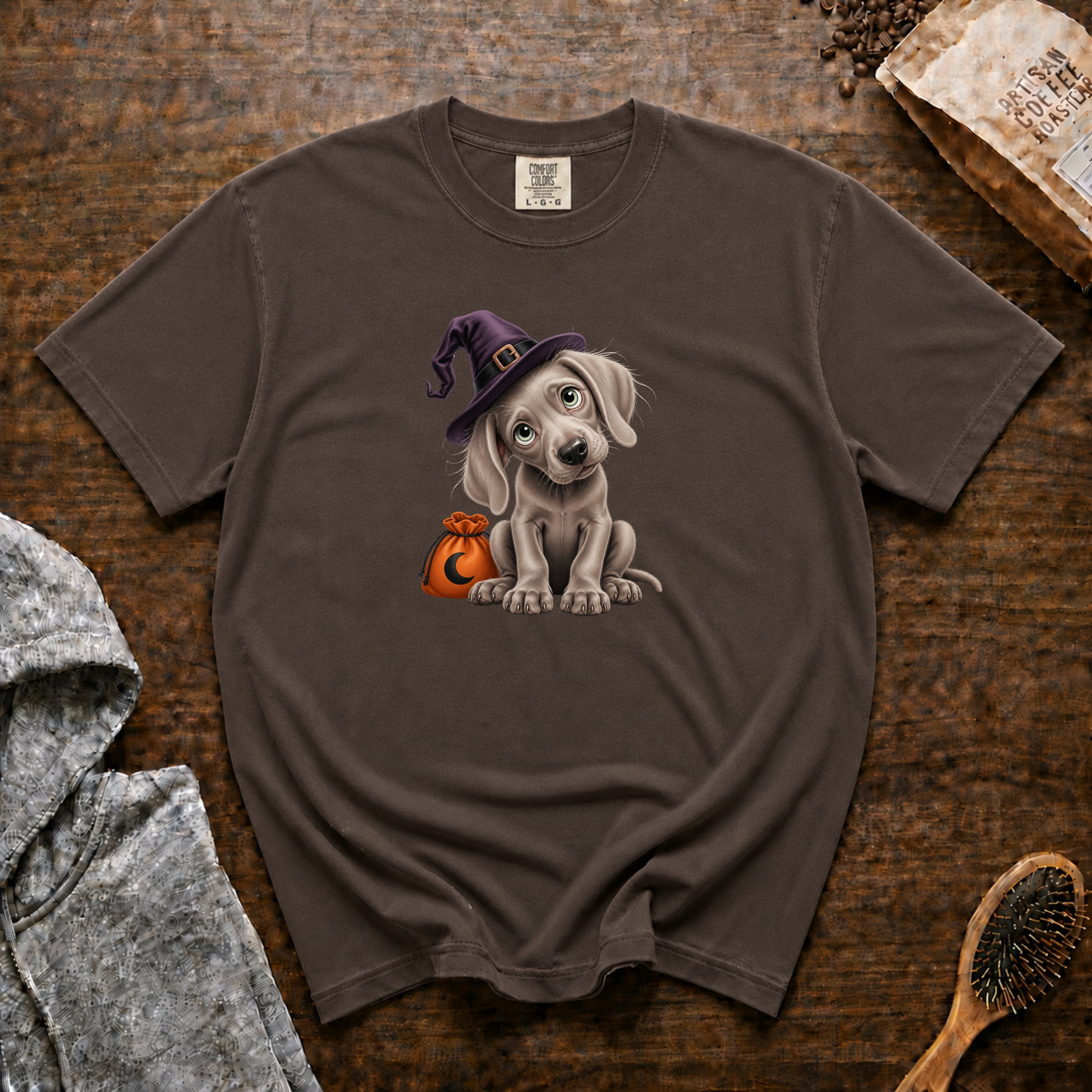 Halloween Weimaraner T-Shirt — Espresso