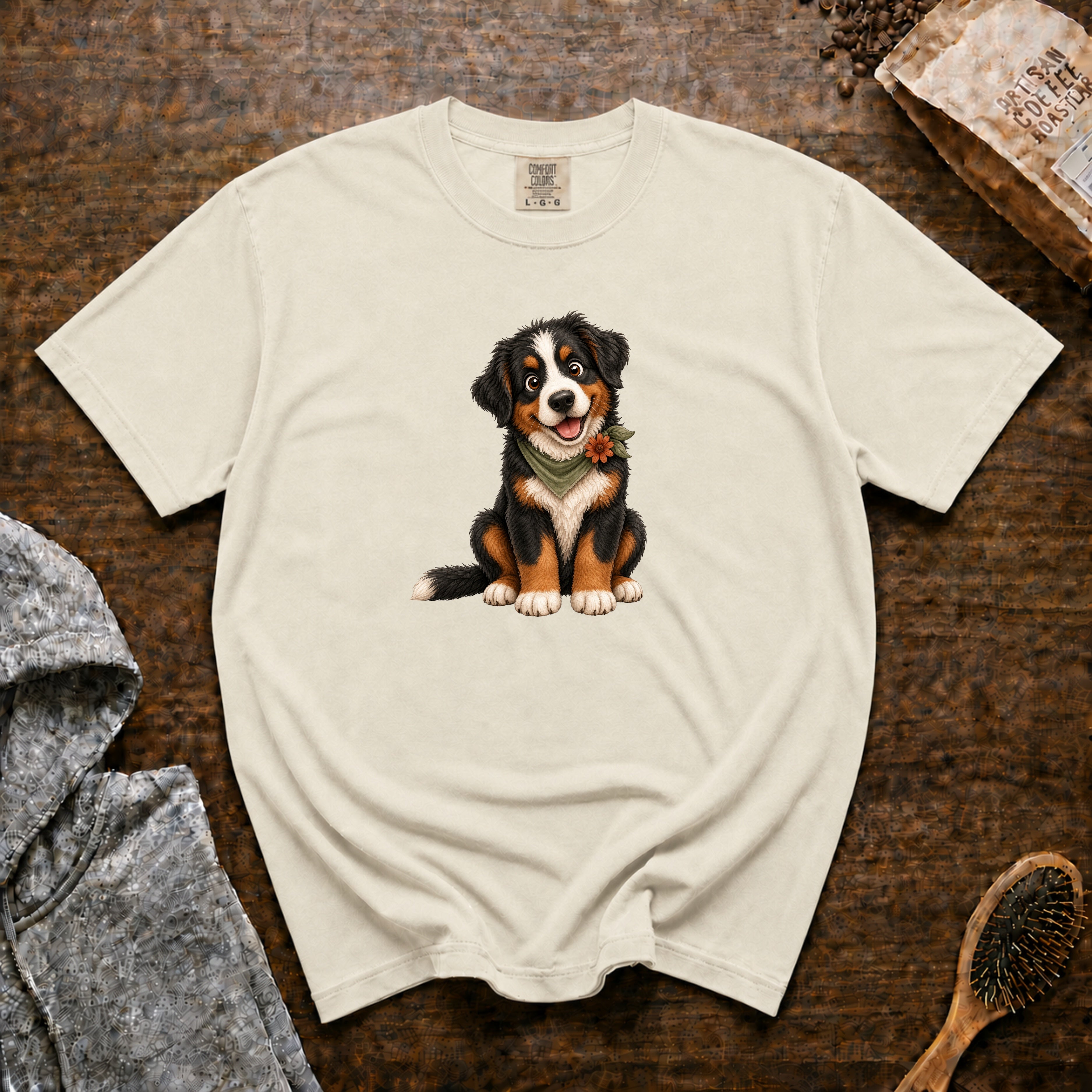 Happy Bernese T-Shirt — Ivory