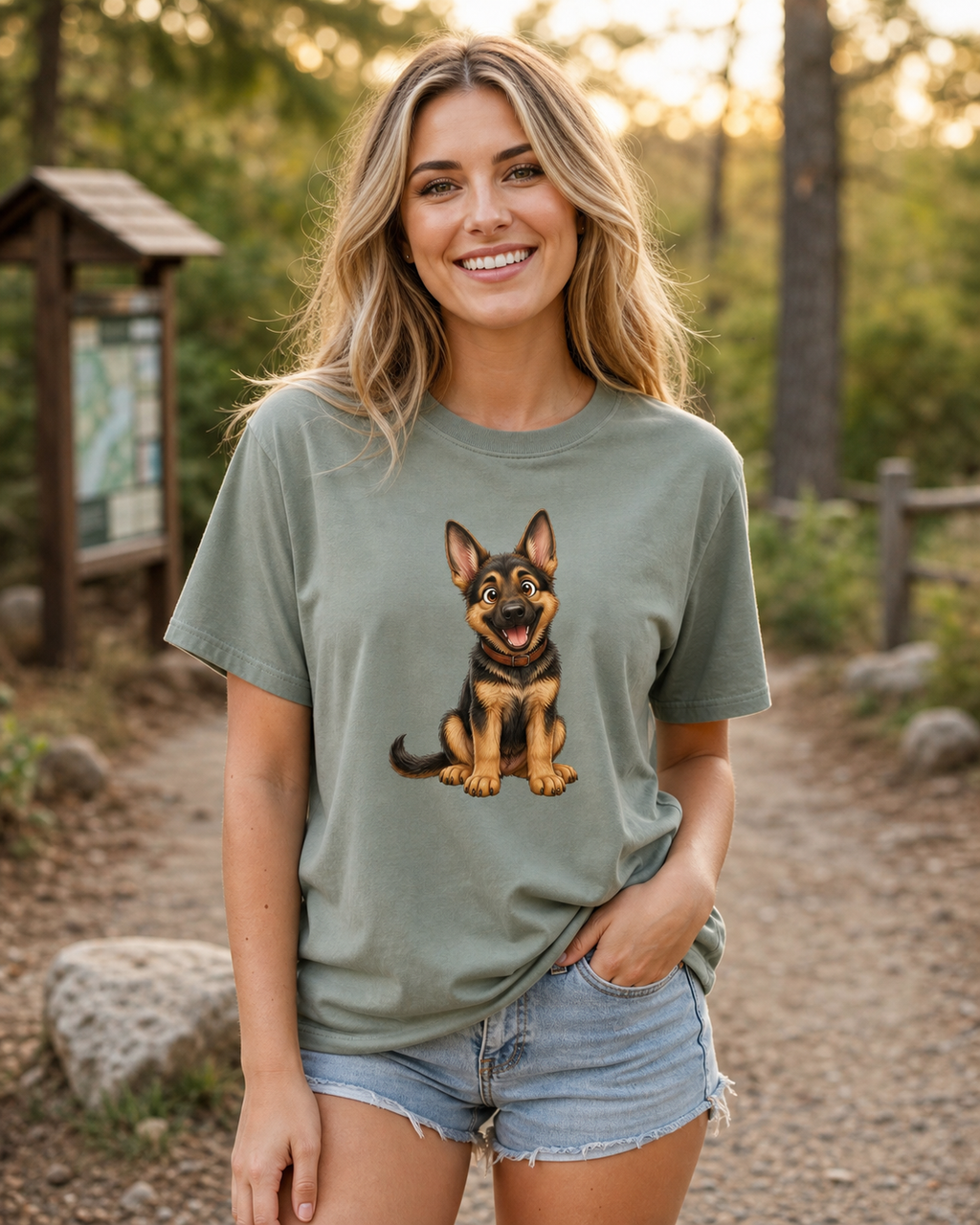 Happy German Shepherd T-Shirt | German Shepherd Dog Tee