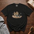 Happy Trails & Hot Coffee T-Shirt — Black