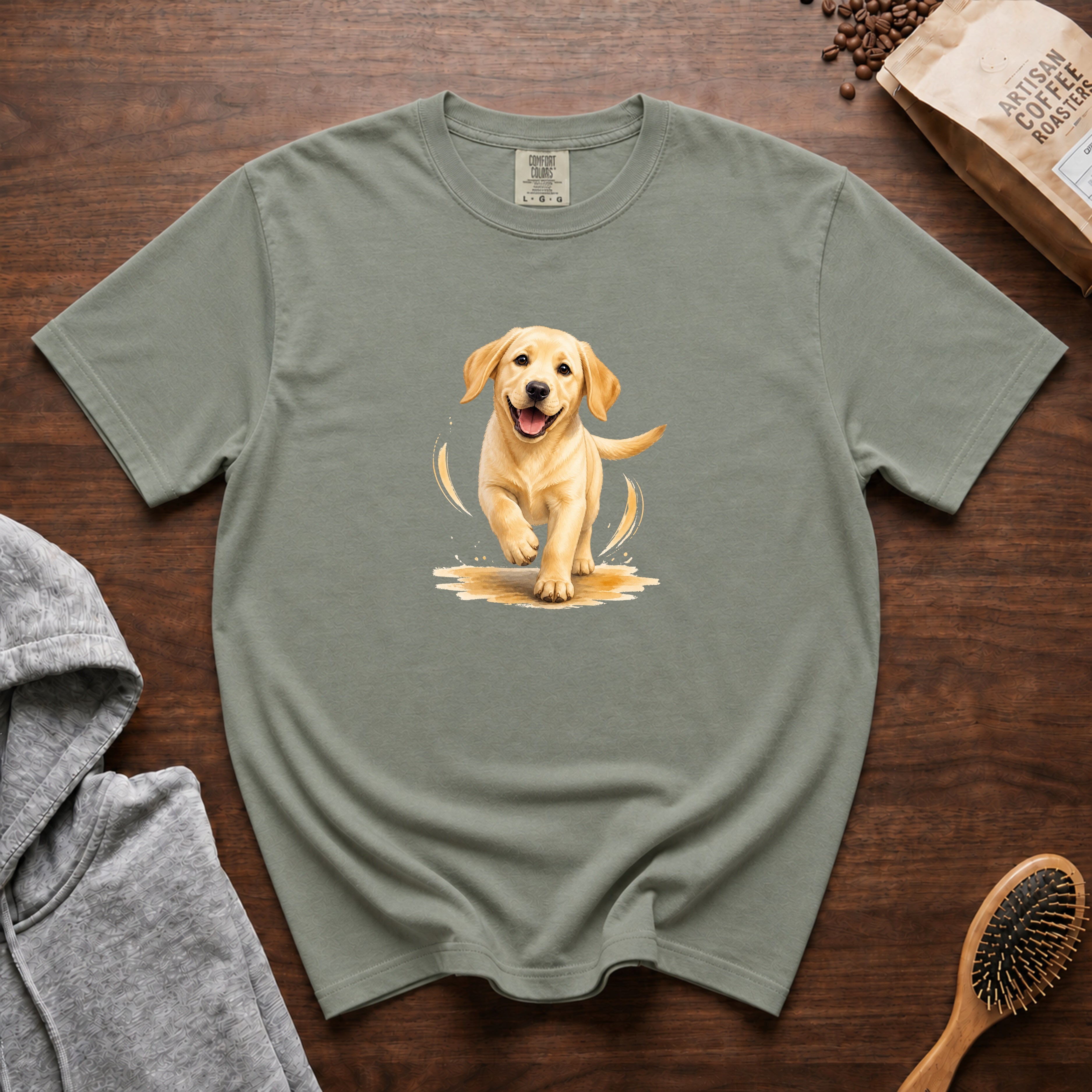 Happy Yellow Lab T-Shirt — Bay