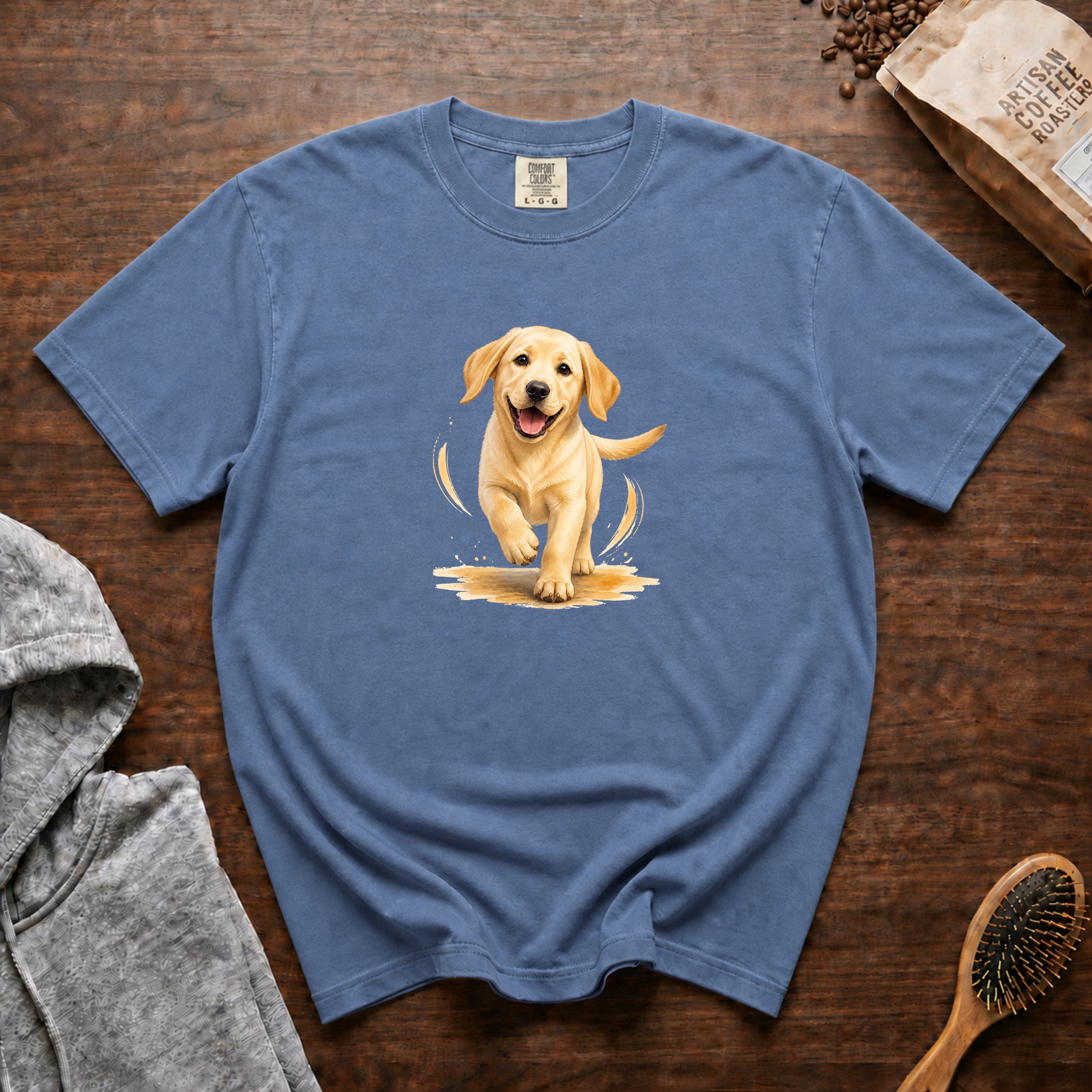 Happy Yellow Lab T-Shirt — Blue Jean