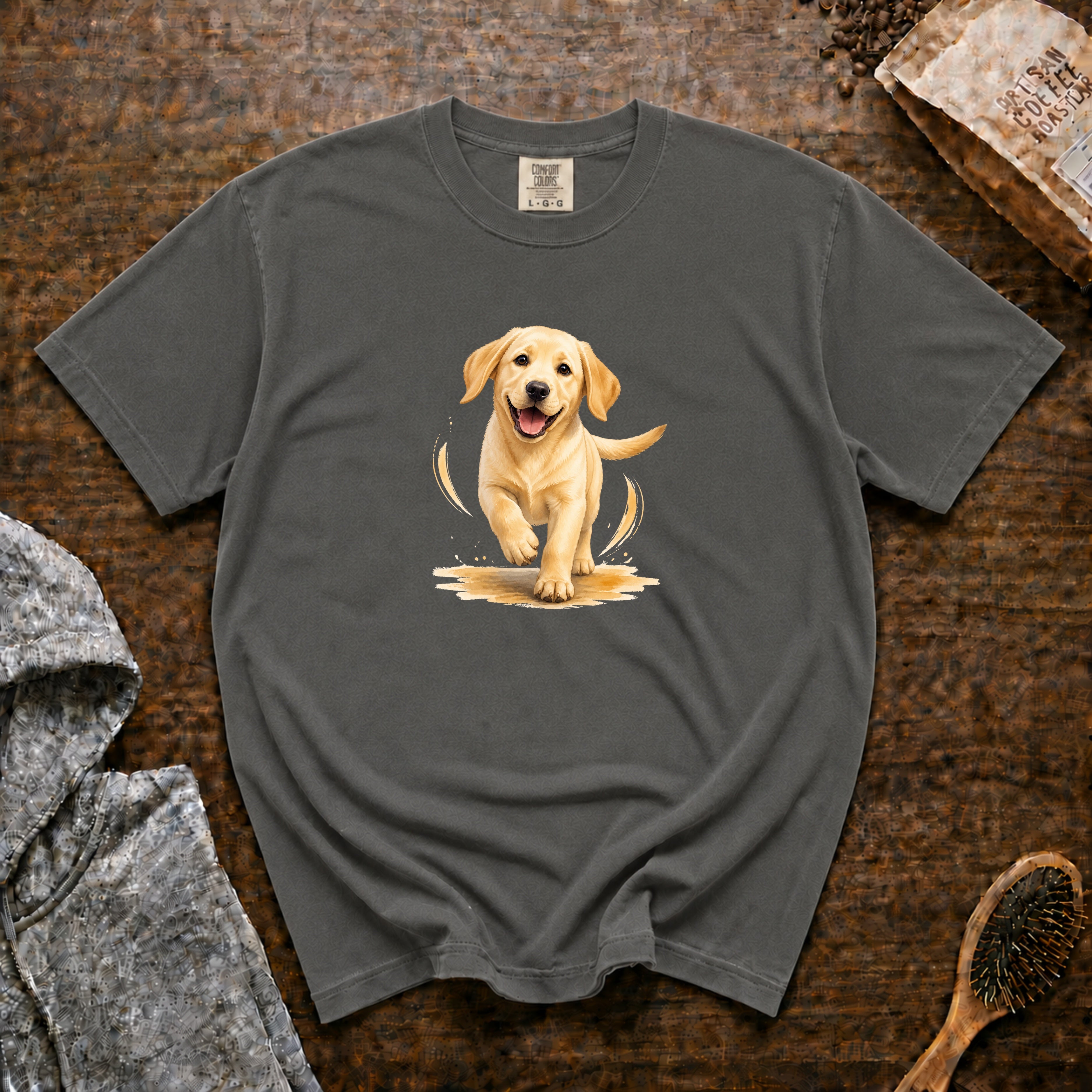 Happy Yellow Lab T-Shirt — Pepper
