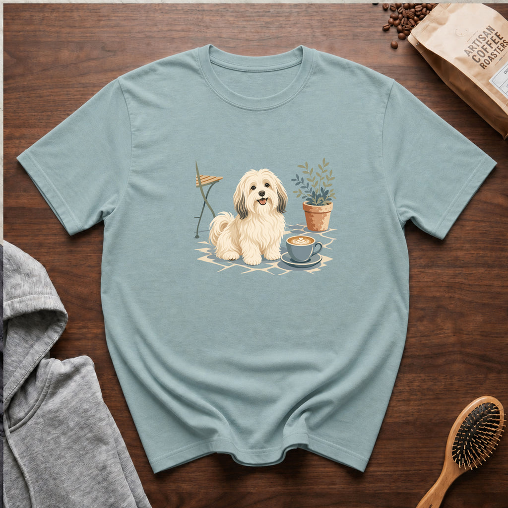 Havanese Patio Latte T-Shirt — Bay