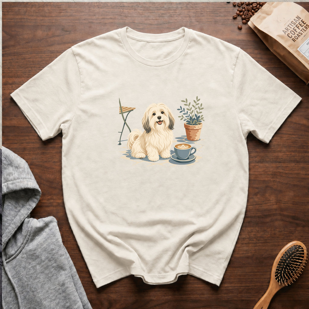 Havanese Patio Latte T-Shirt — Ivory