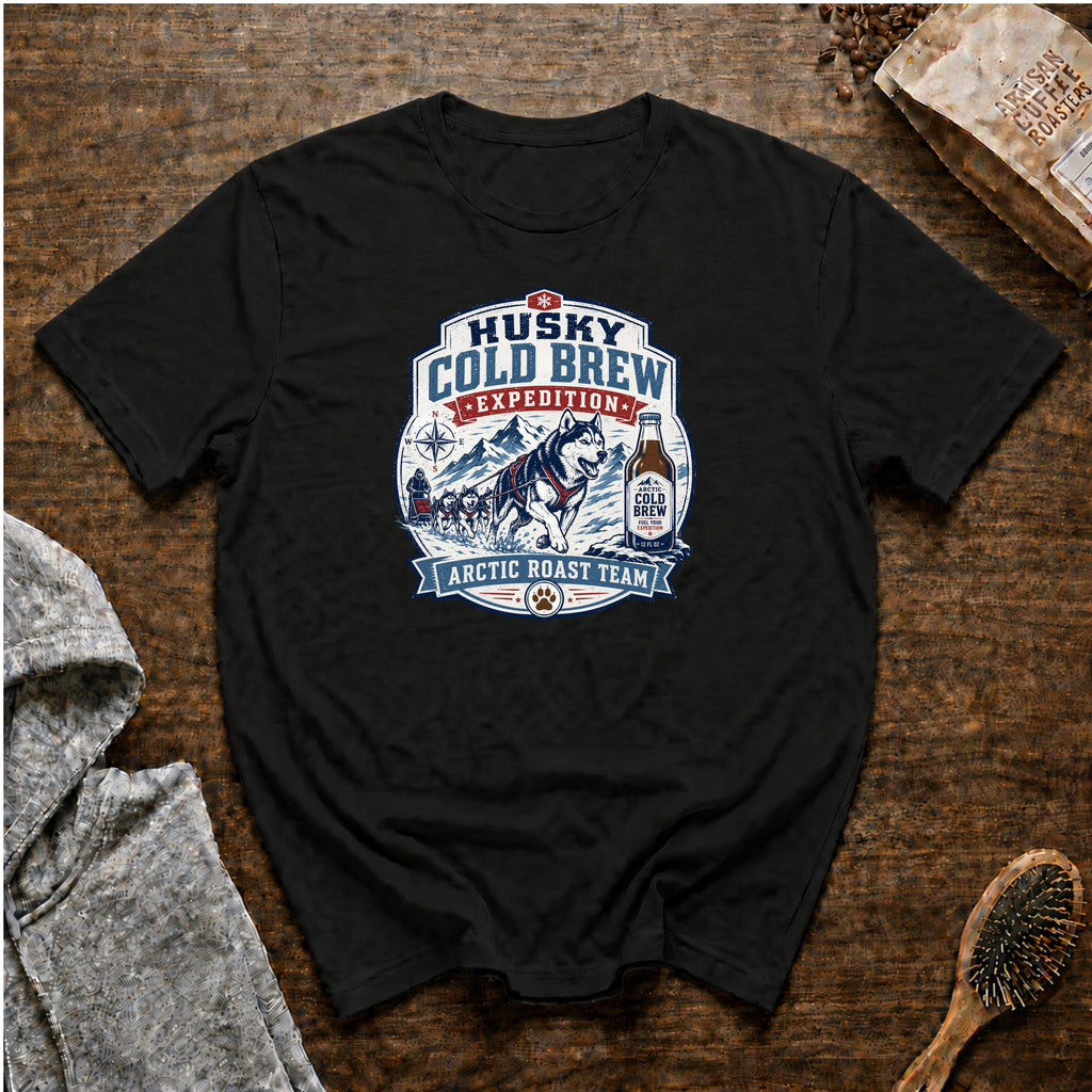 Husky Cold Brew ExpeditionT-Shirt — Black