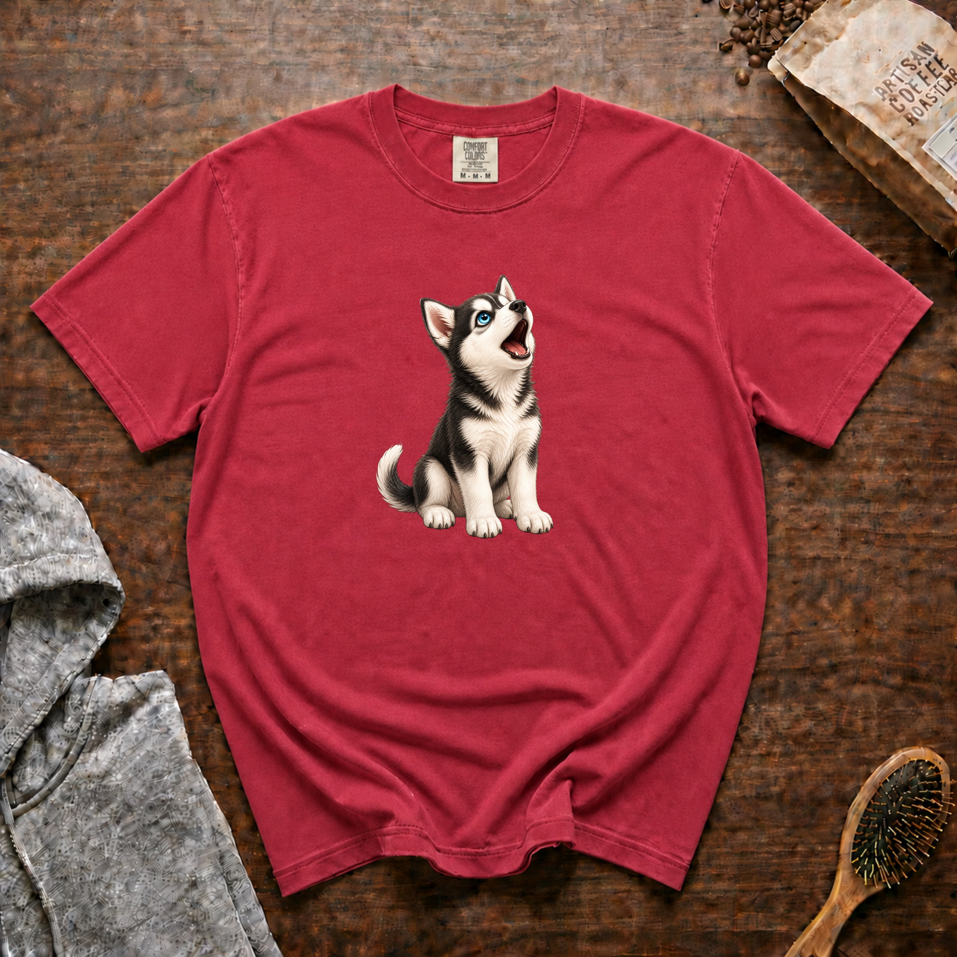 Husky Song T-Shirt — Crimson