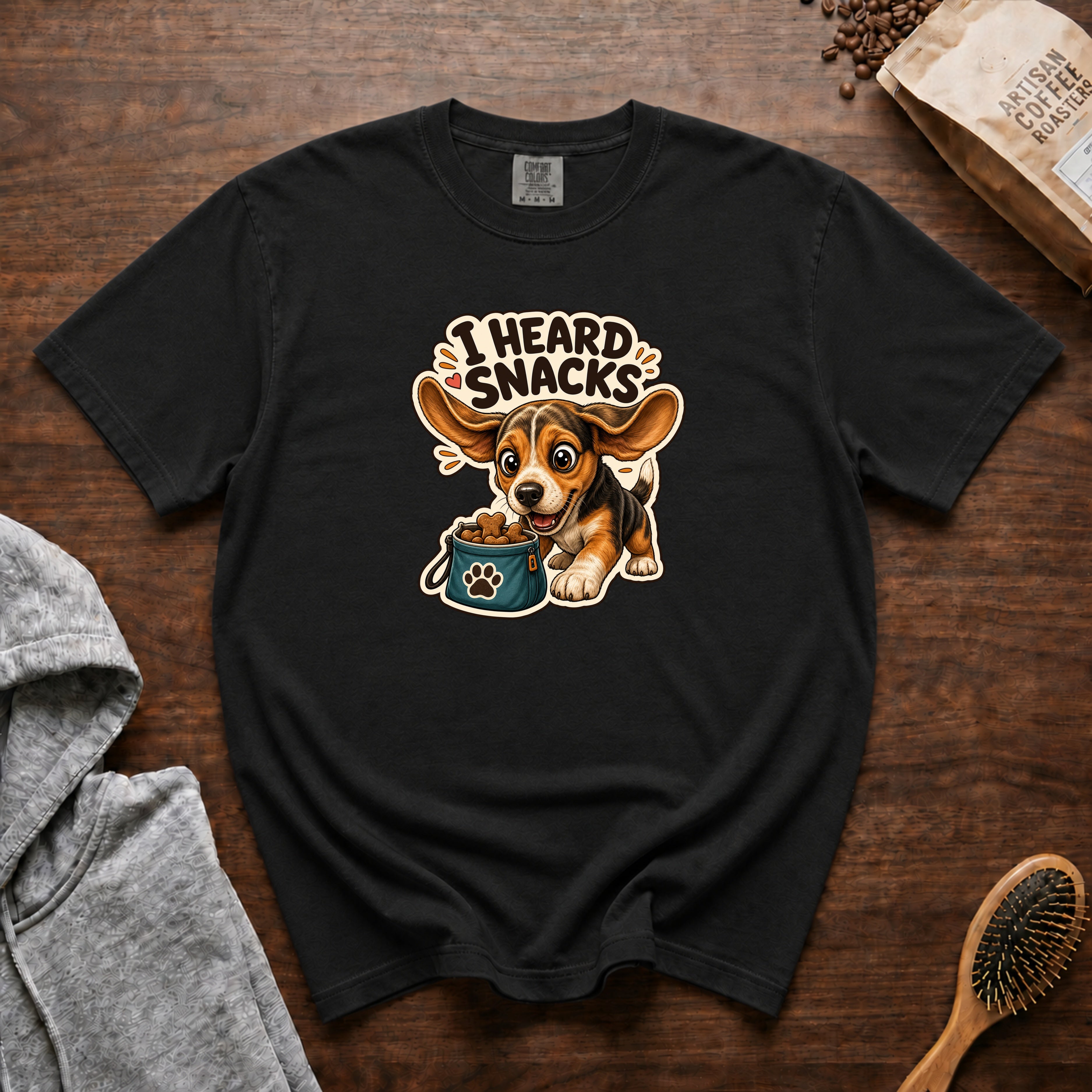 I Heard Snacks T-Shirt — Black