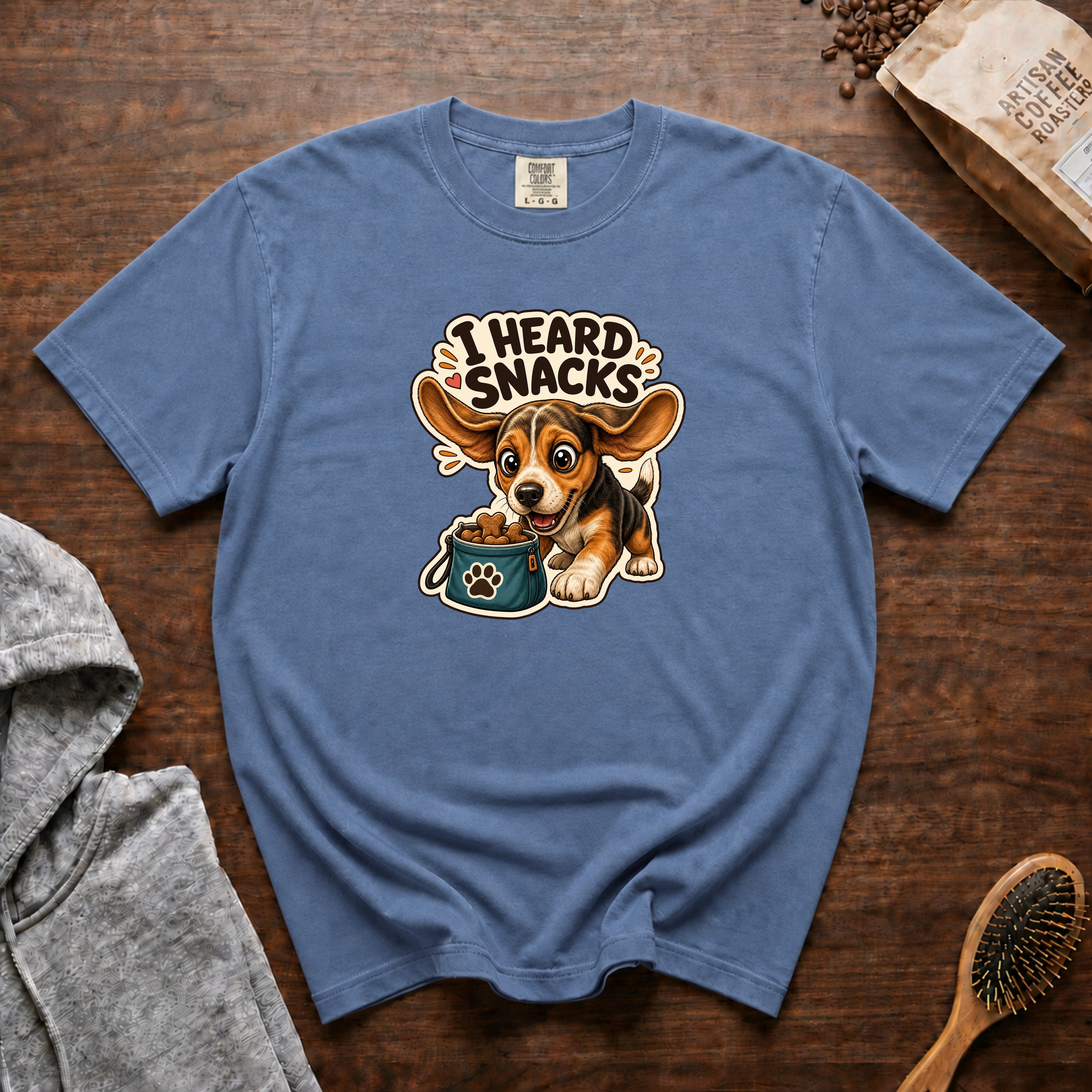 I Heard Snacks T-Shirt — Blue Jean
