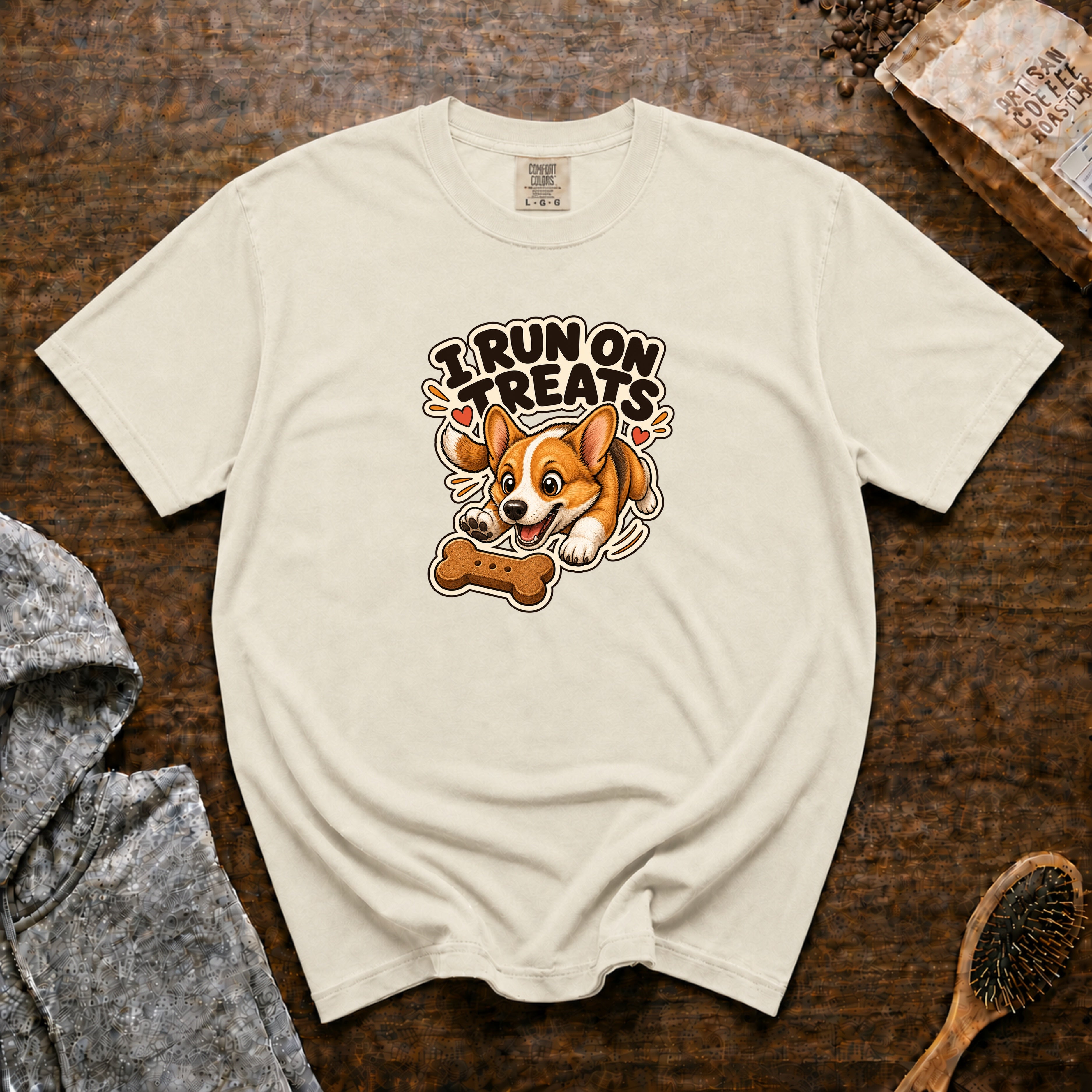 I Run On Treats T-Shirt — Ivory