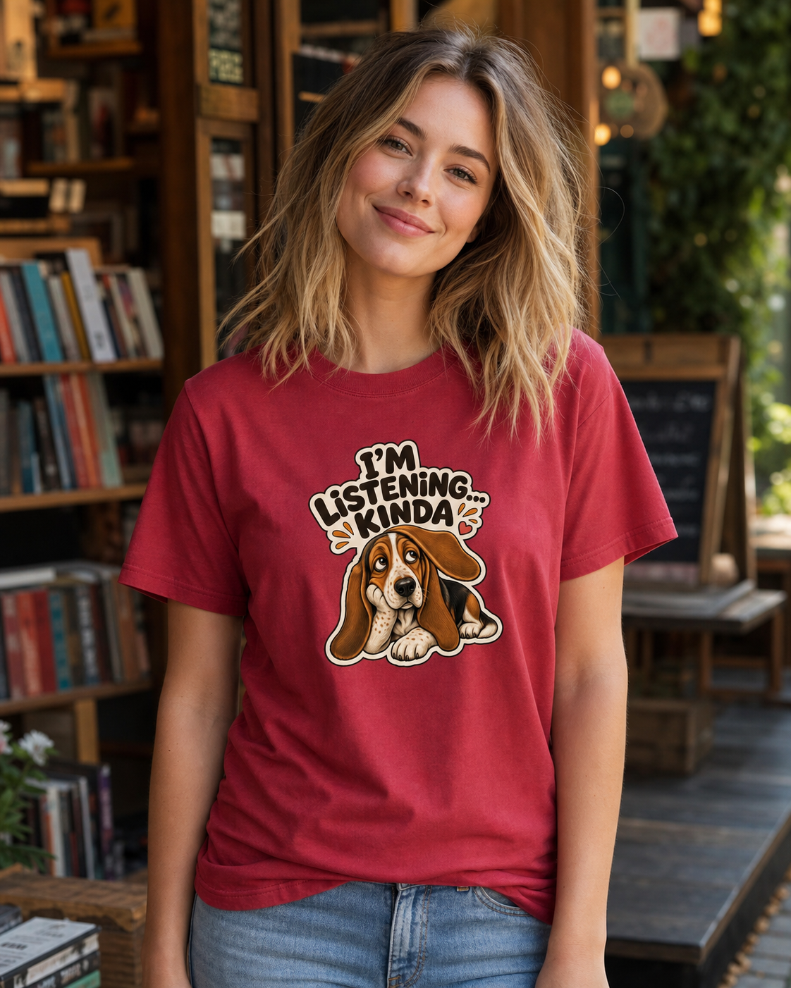 I'm Listening...Kinda T-Shirt | Funny Dog Lover Tee