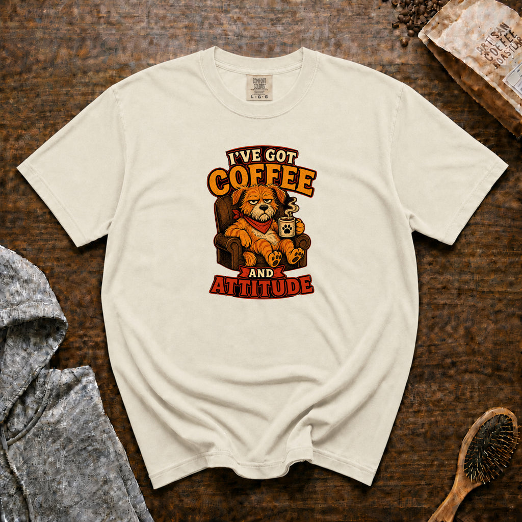 I'Ve Got Coffee And Attitude T-Shirt — Ivory
