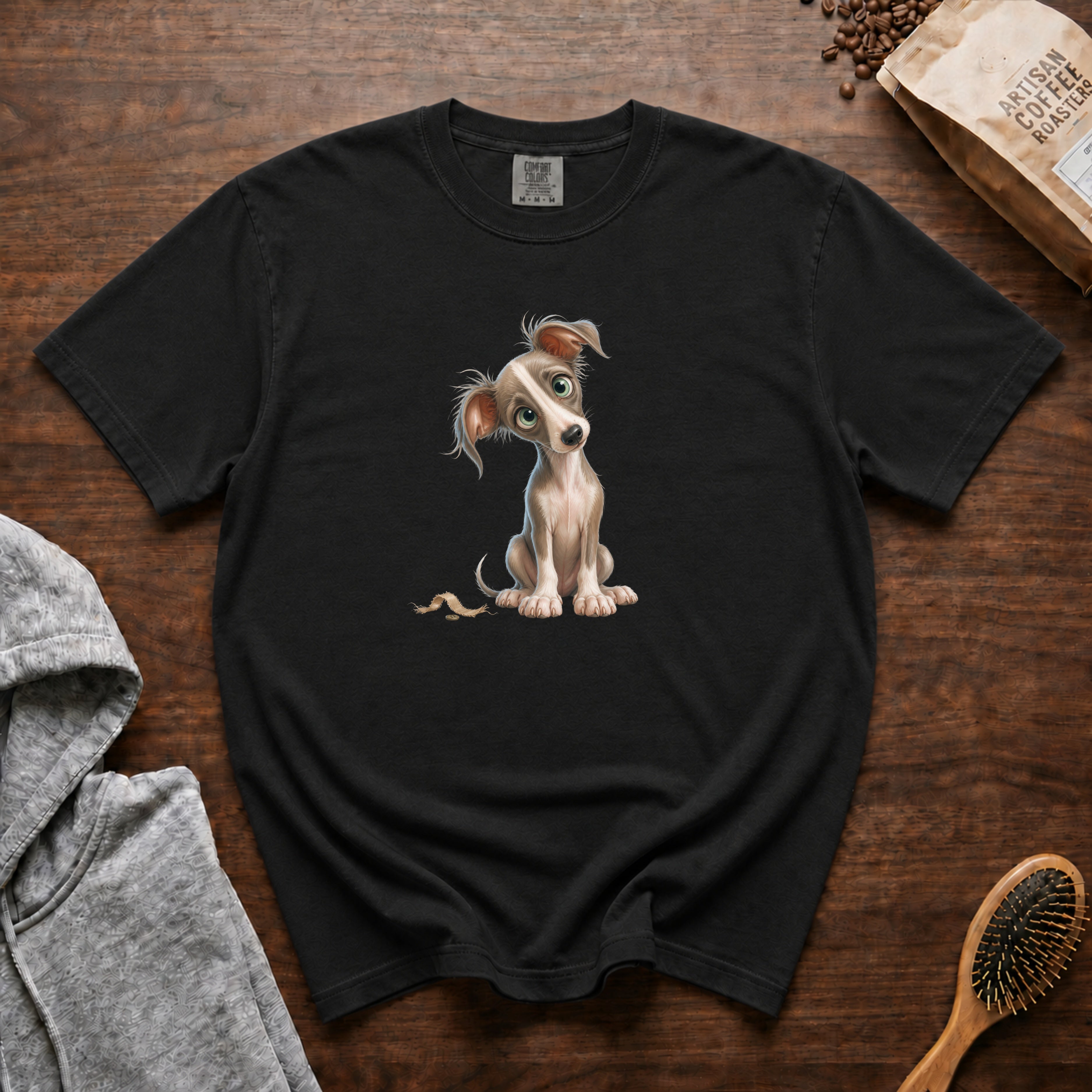 Italian Greyhound T-Shirt — Black