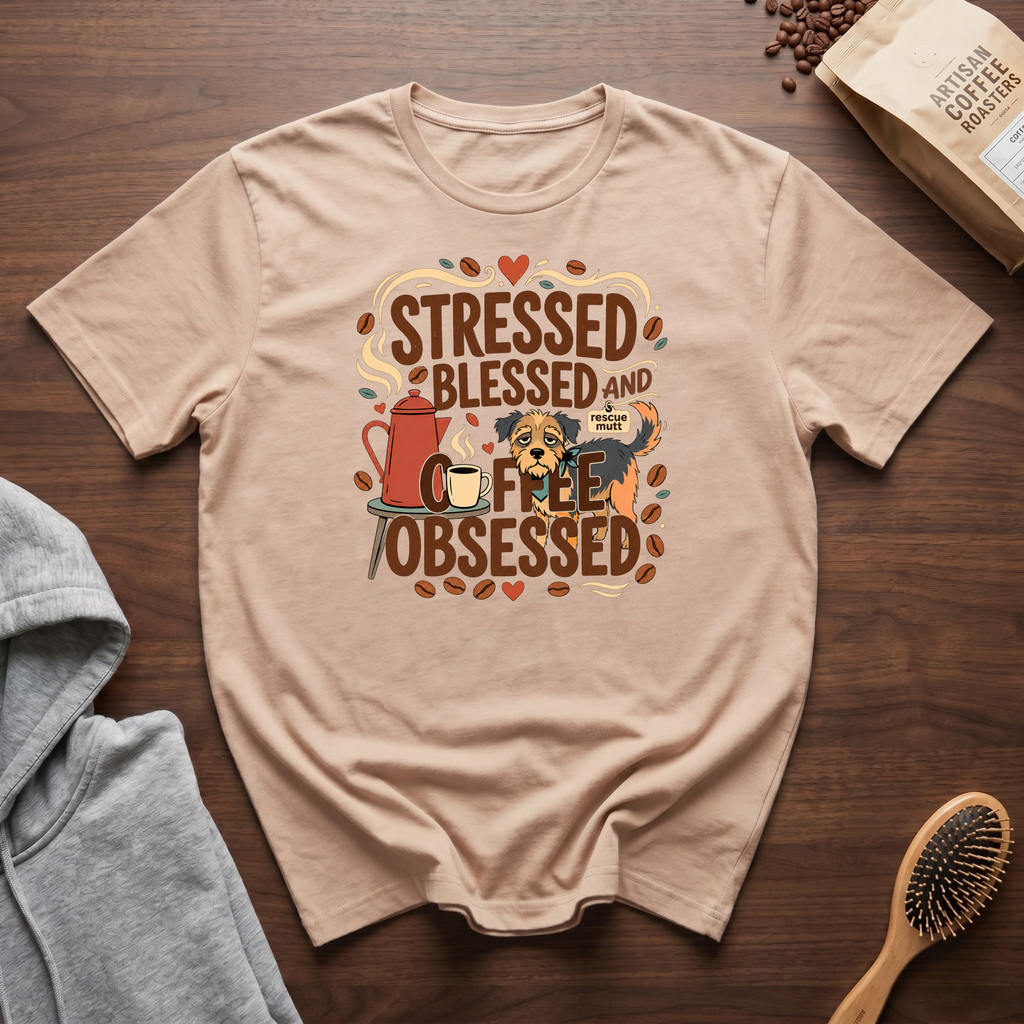 Stressed Blessed and Coffee Obsessed T-Shirt