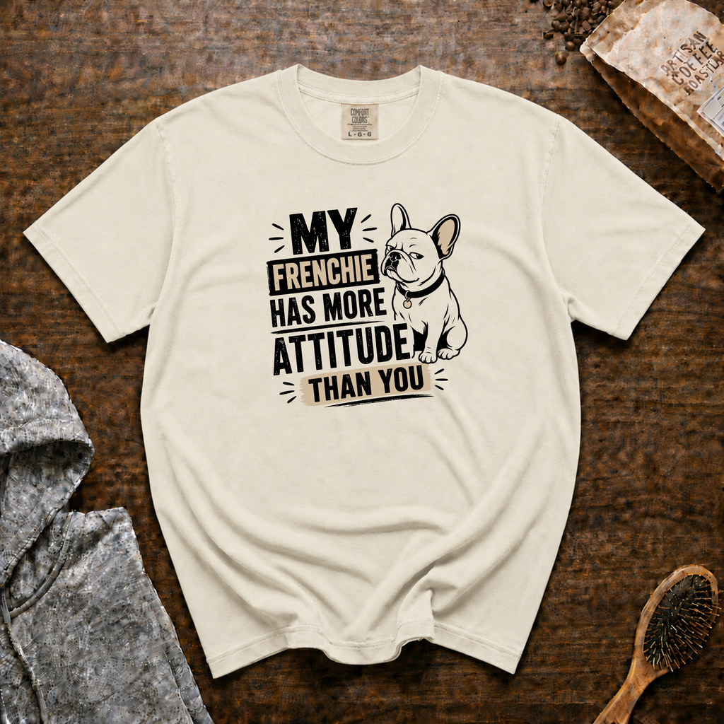 My Frenchie Has More Attitude Than You T-Shirt | Funny Frenchie Tee