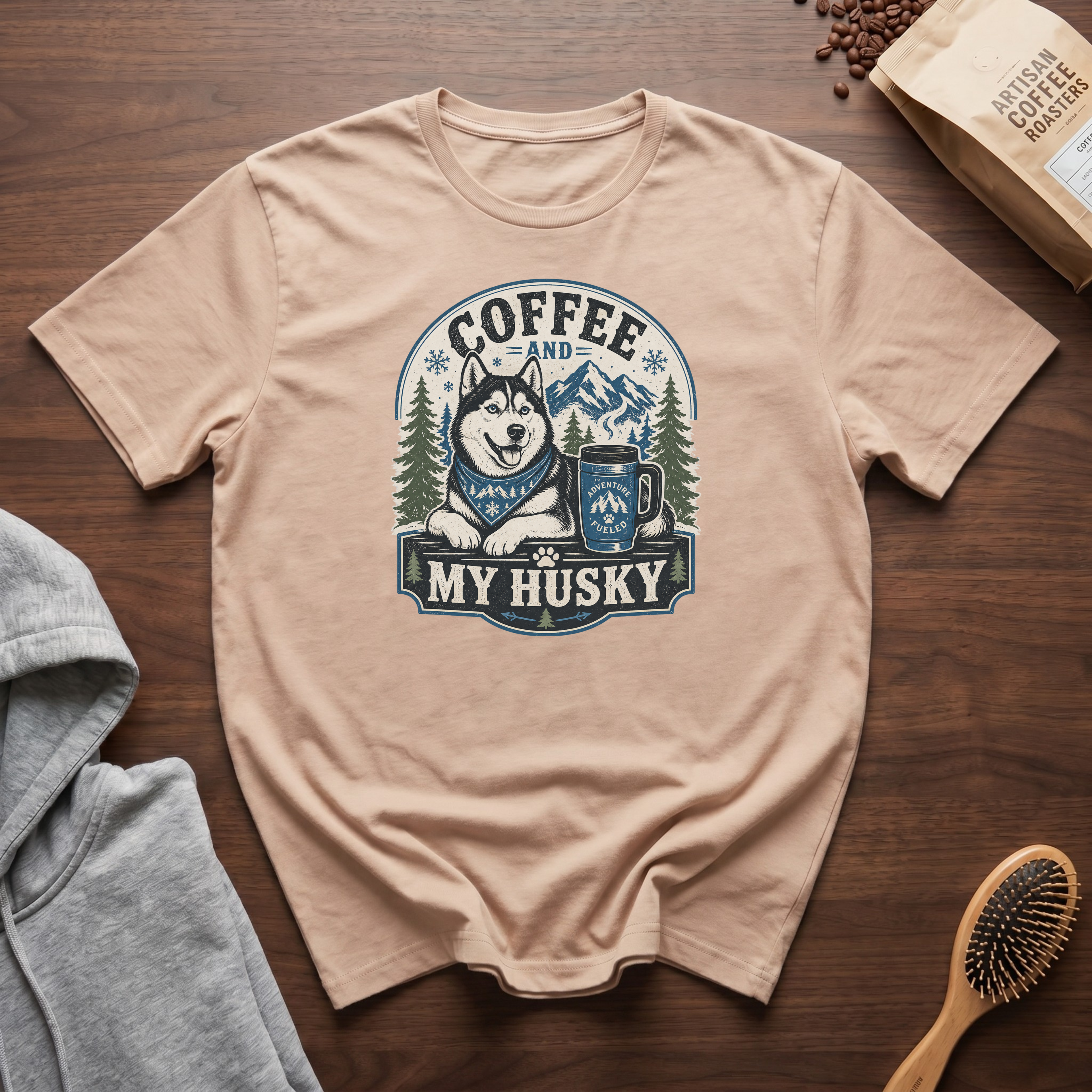 Coffee and My Husky T-Shirt