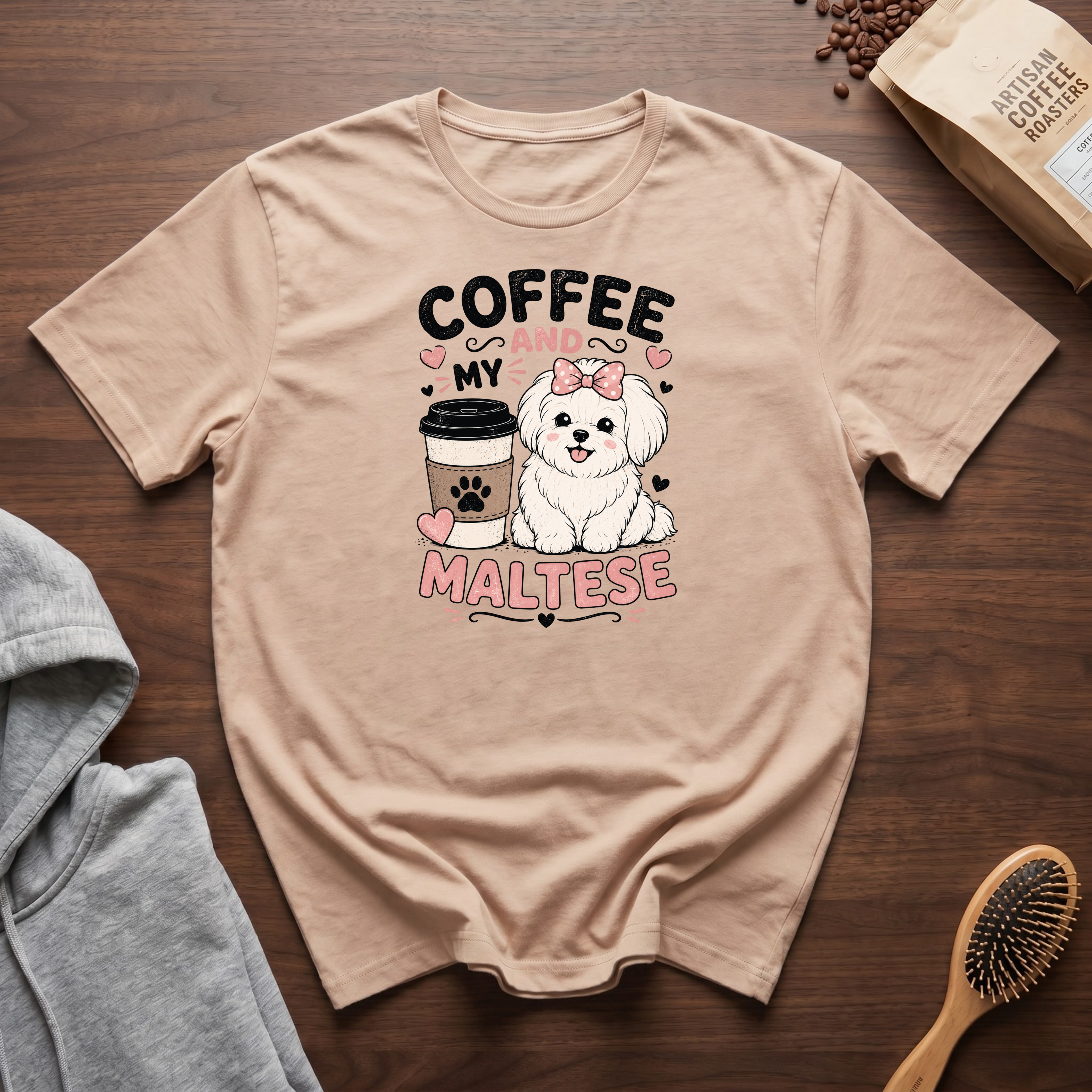 Coffee and My Maltese T-Shirt