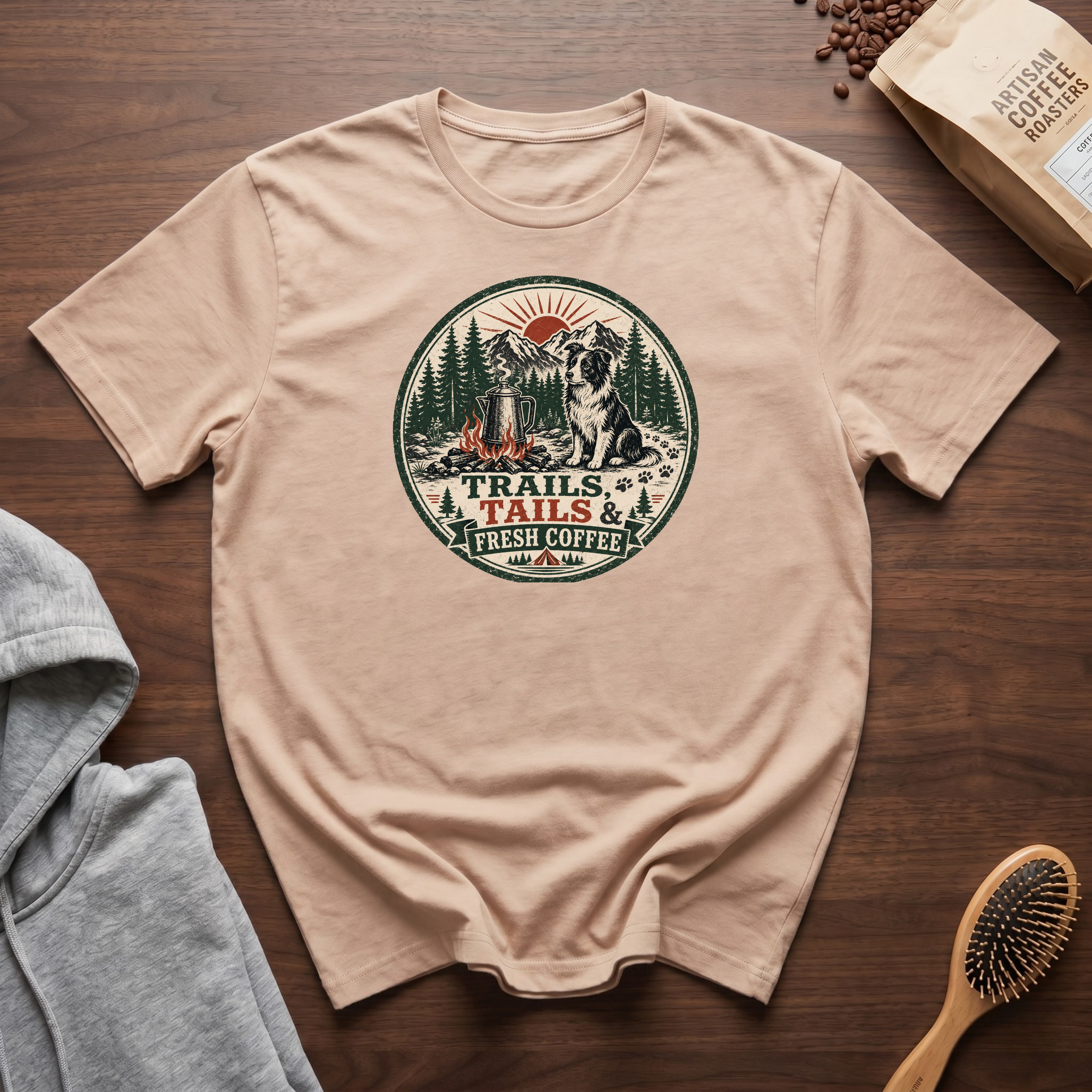 Trails Tails and Fresh Coffee T-Shirt