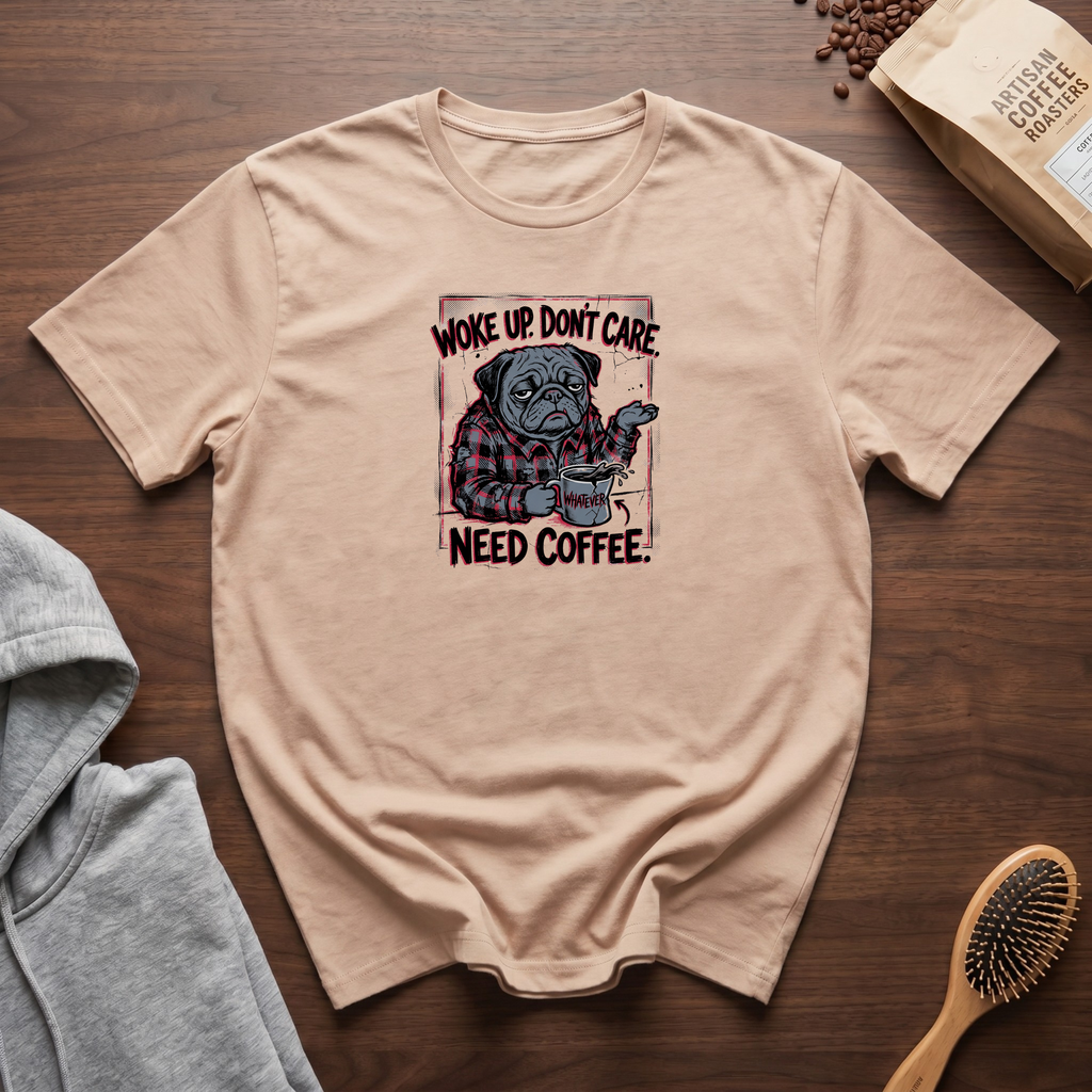 Woke Up Don't Care Need Coffee T-Shirt