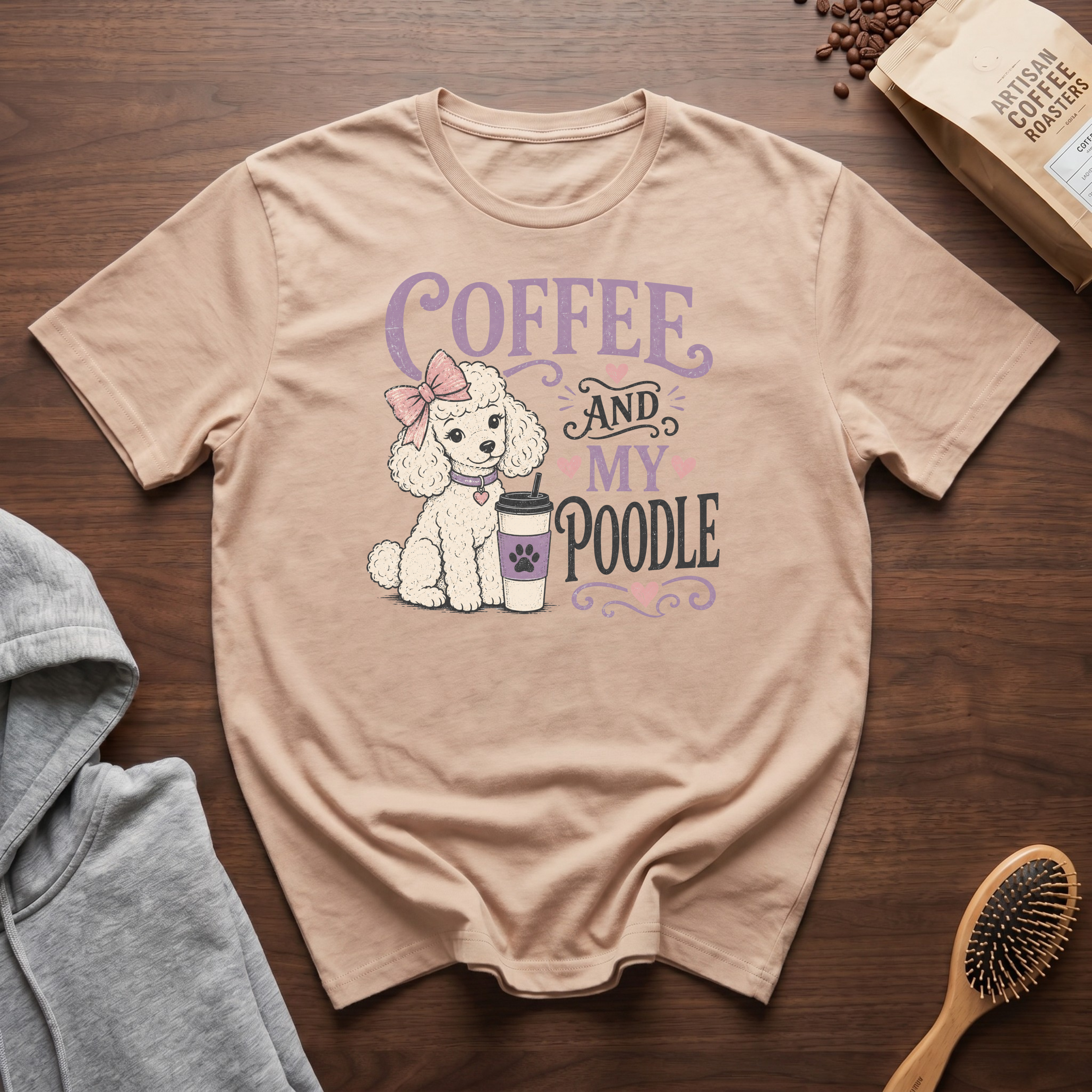 Coffee and My Poodle T-Shirt