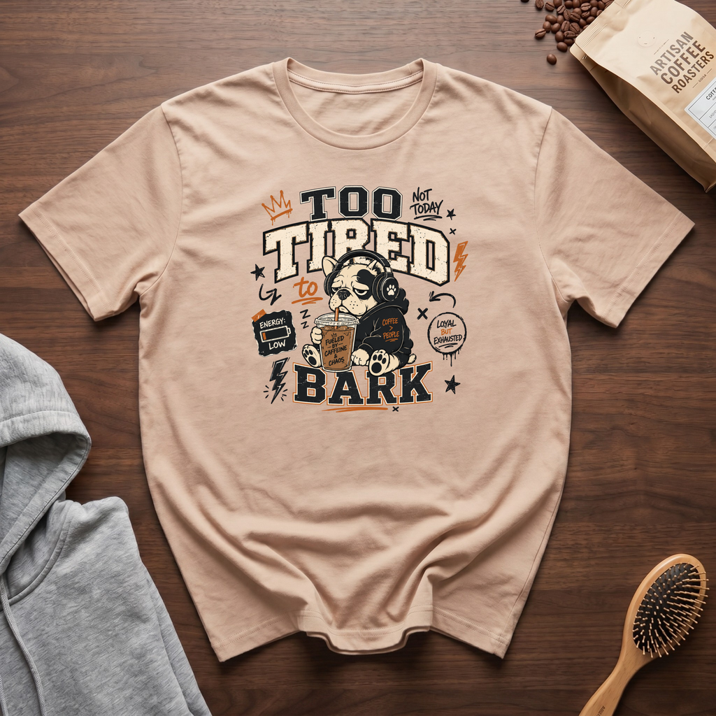Too Tired to Bark T-Shirt