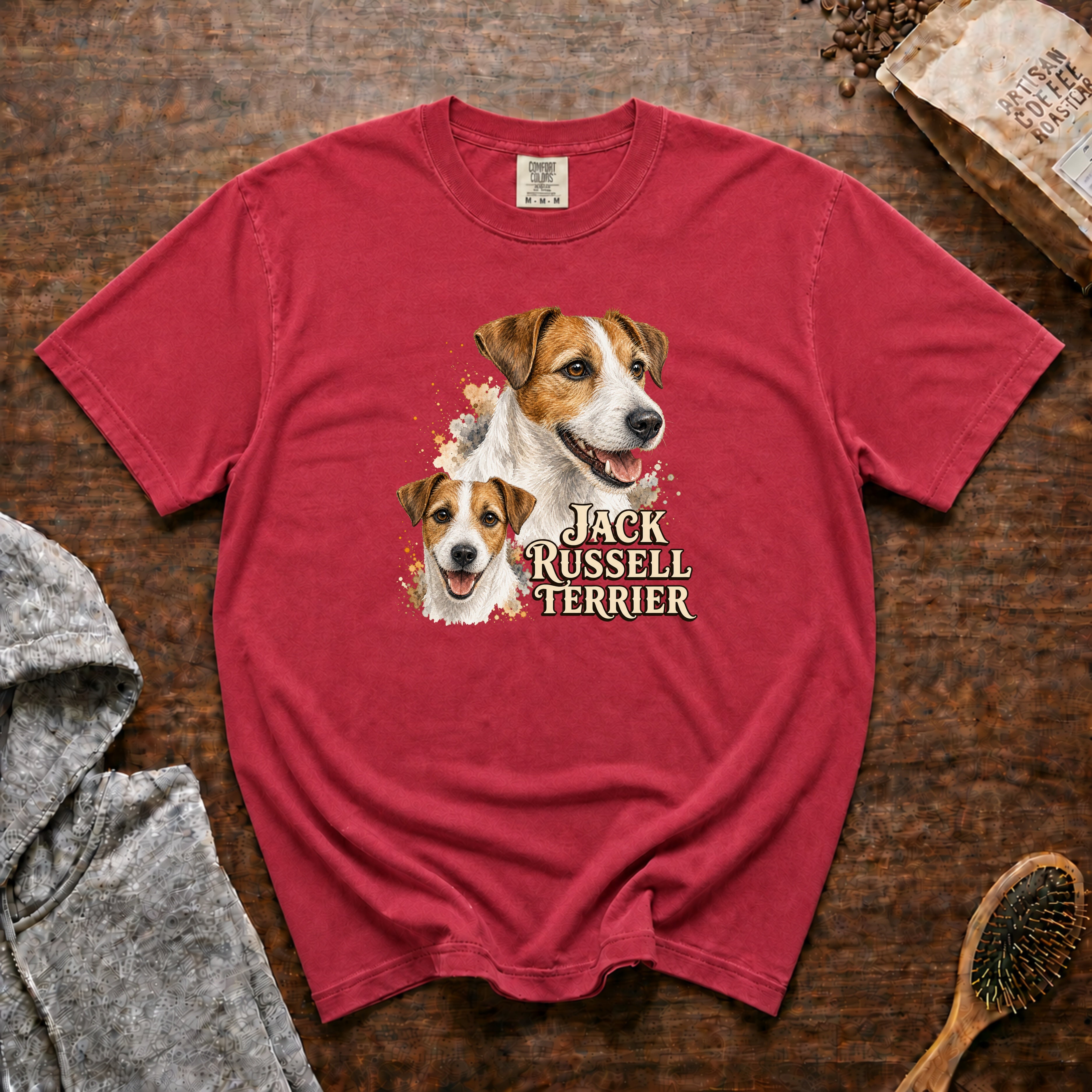 Jack Russell T-Shirt — Crimson