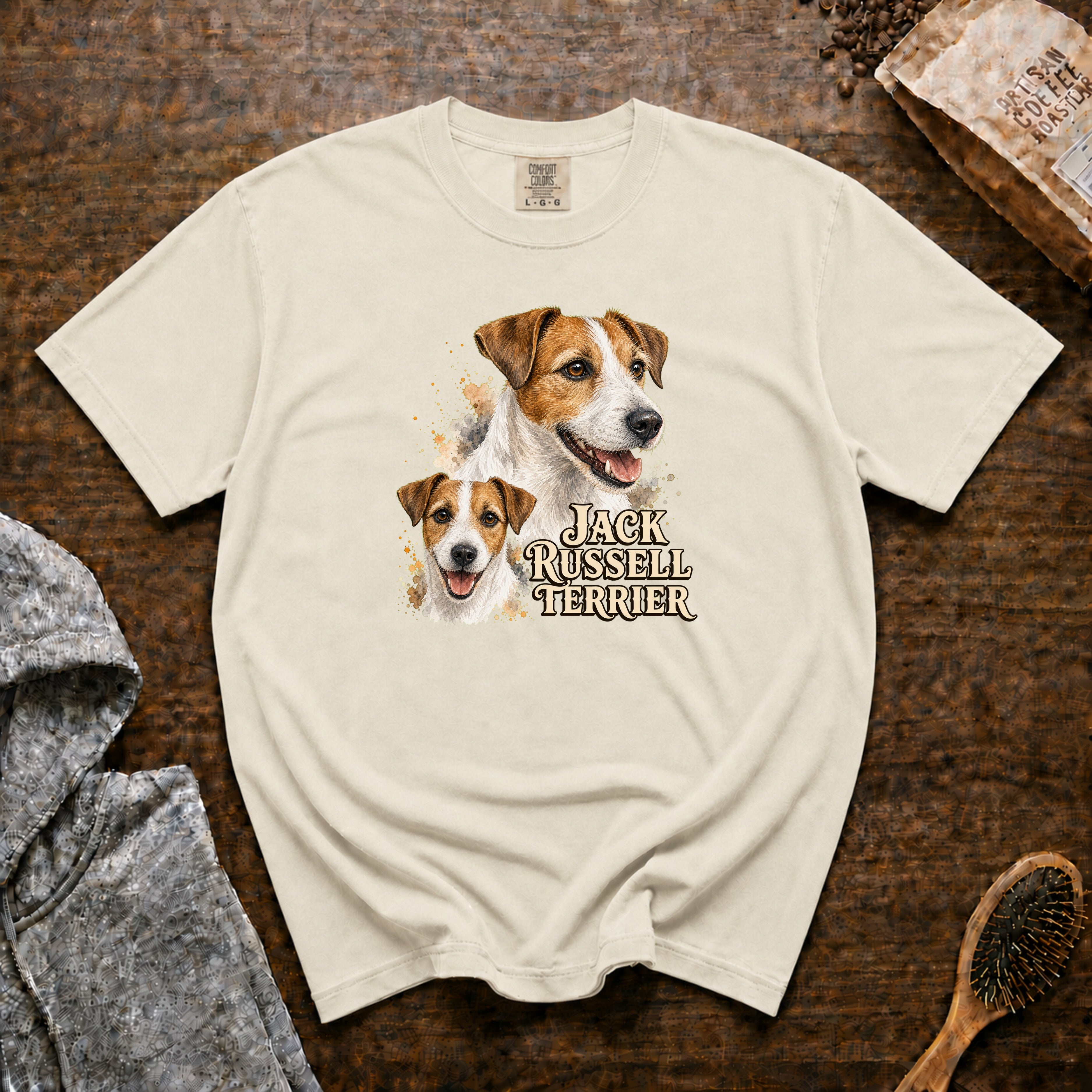 Jack Russell T-Shirt — Ivory
