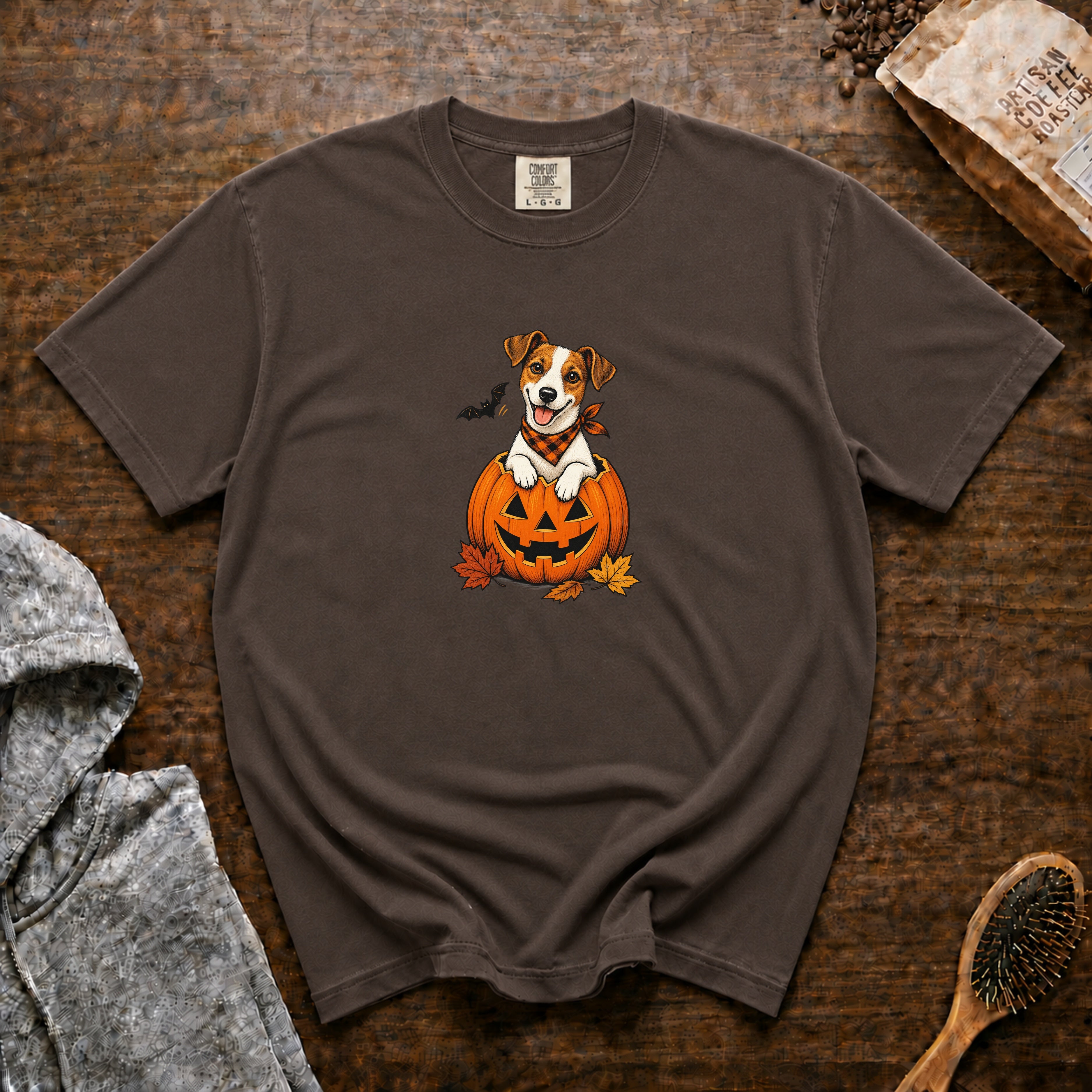 Jack Russell Terrier Halloween T-Shirt — Espresso