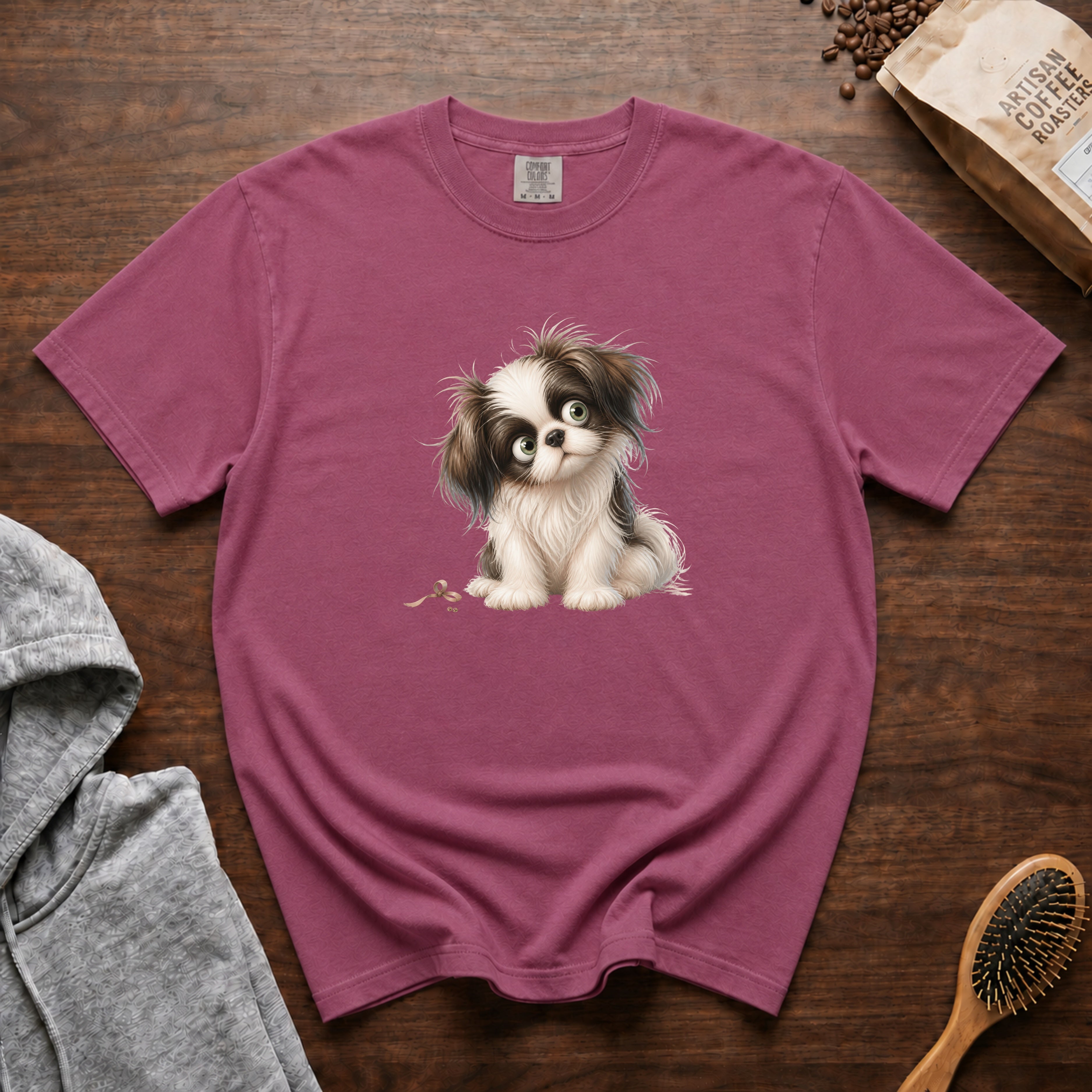 Japanese Chin Cutie T-Shirt — Berry