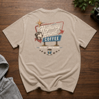Highway Hound Coffee Snow Washed Oversized Cotton T-Shirt