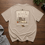 Porch Blend Coffee Snow Washed Oversized Cotton T-Shirt