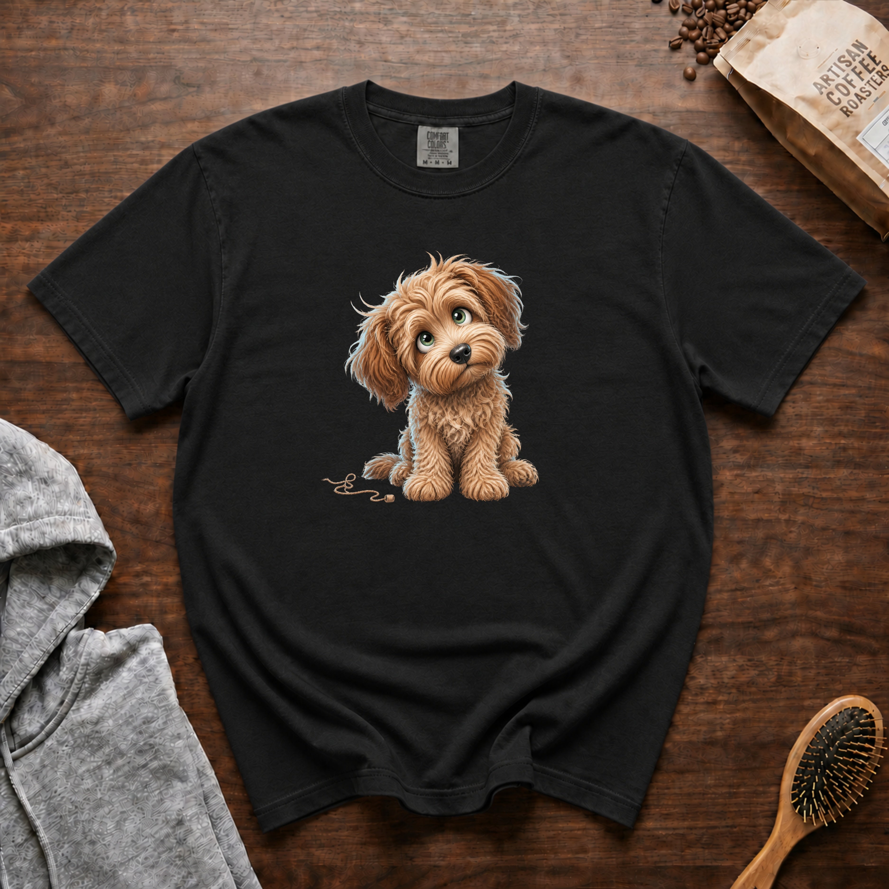 Labradoodle Love T-Shirt — Black