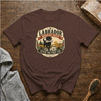 Labrador Morning Roast Fetch The First Cup T-Shirt — Espresso