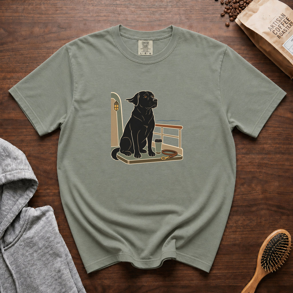 Labrador On A Boat Deck T-Shirt — Bay