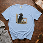 Labrador On A Boat Deck T-Shirt — Chambray