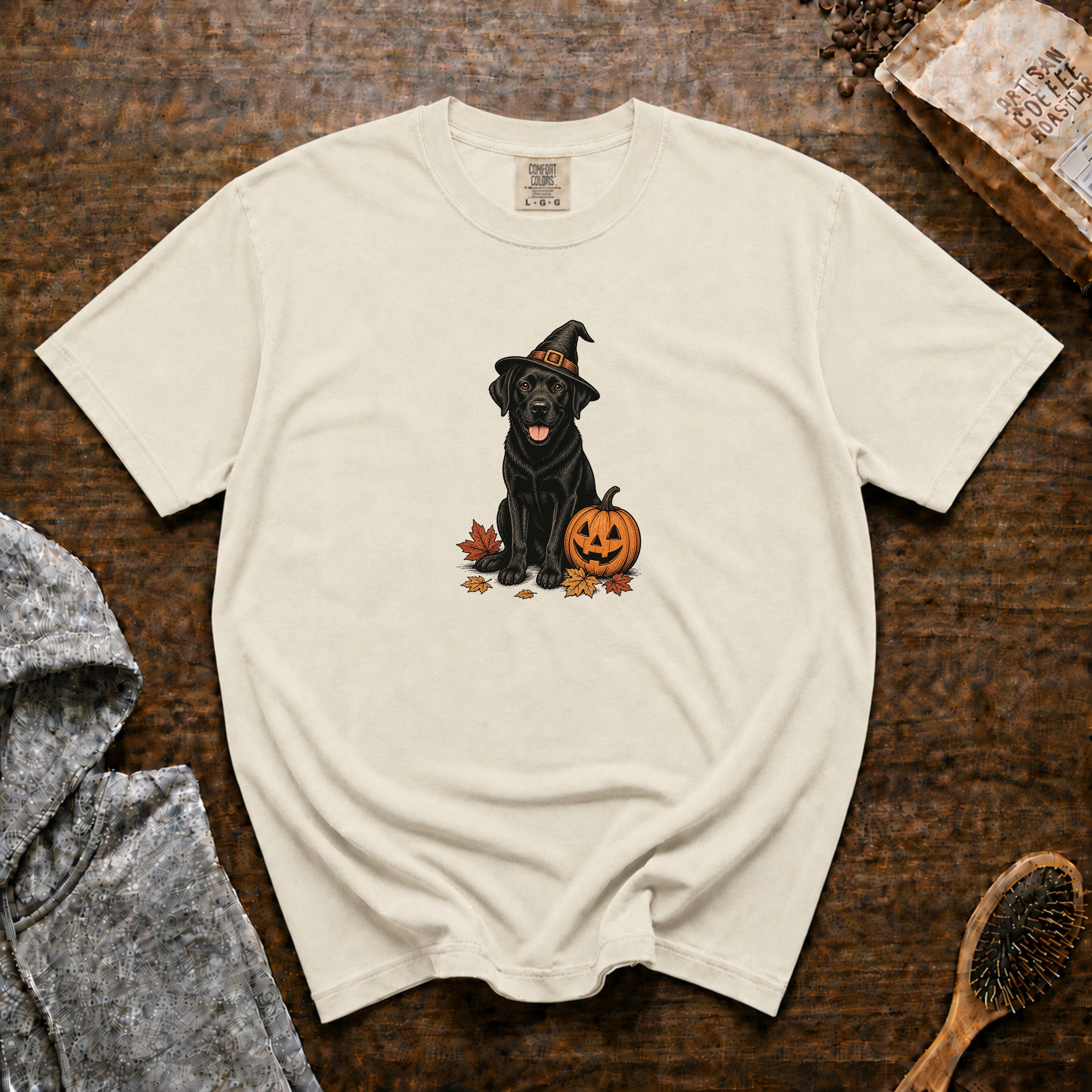 Labrador Retriever Halloween T-Shirt — Ivory