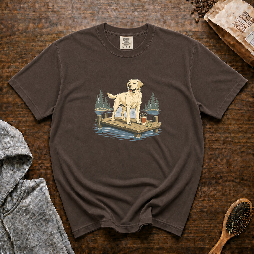 Labrador Retriever Lake Run 1 T-Shirt — Espresso