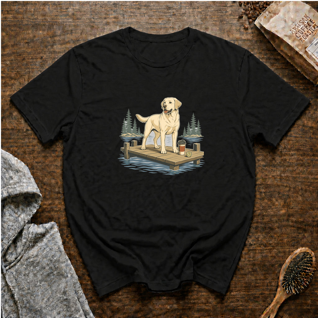 Labrador Retriever Lake RunT-Shirt — Black
