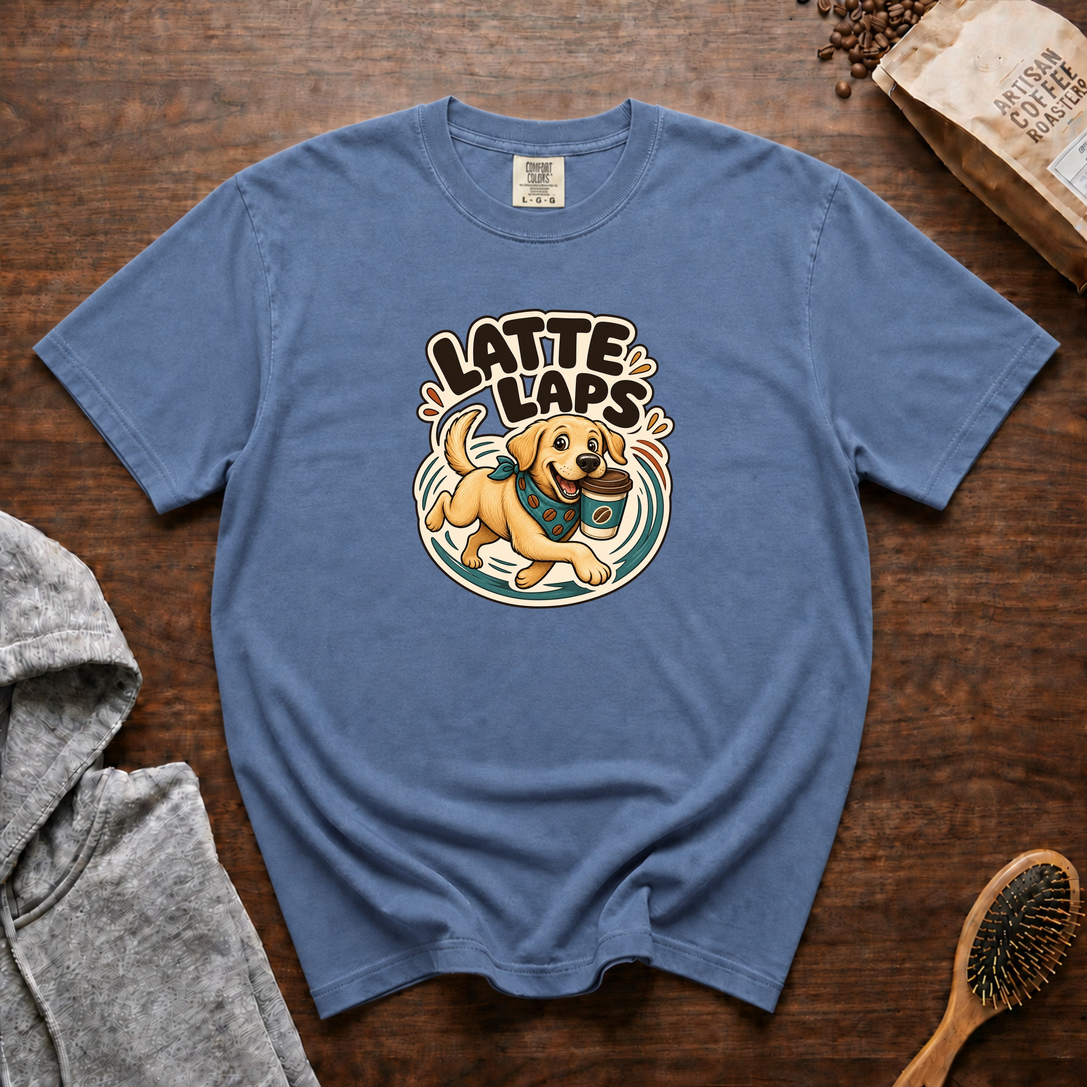 Latte Laps T-Shirt — Blue Jean