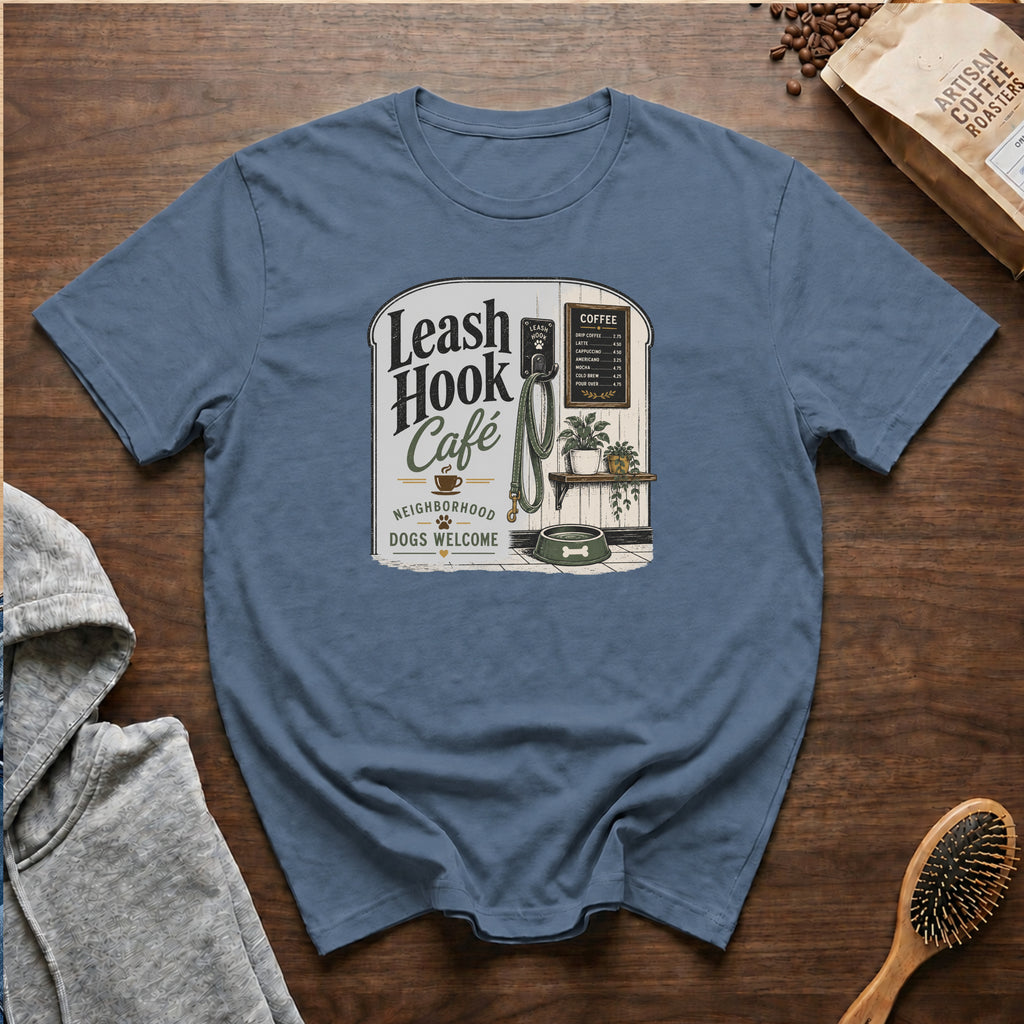 Leash Hook CafeT-Shirt — Blue Jean