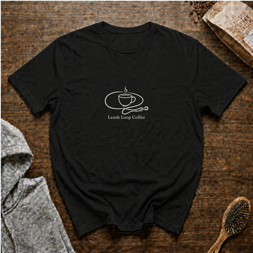 Leash Loop Coffee T-Shirt — Black