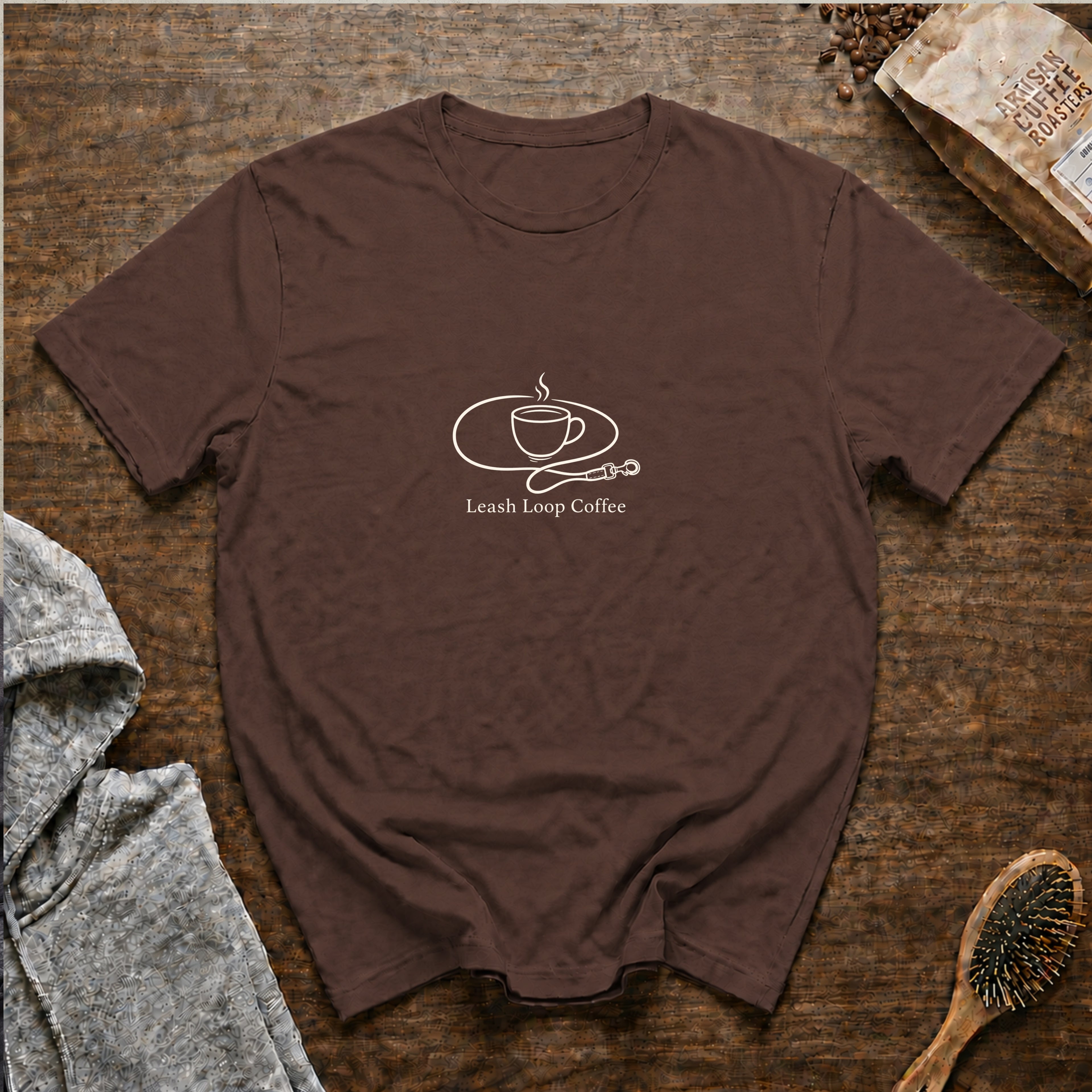 Leash Loop Coffee T-Shirt — Espresso