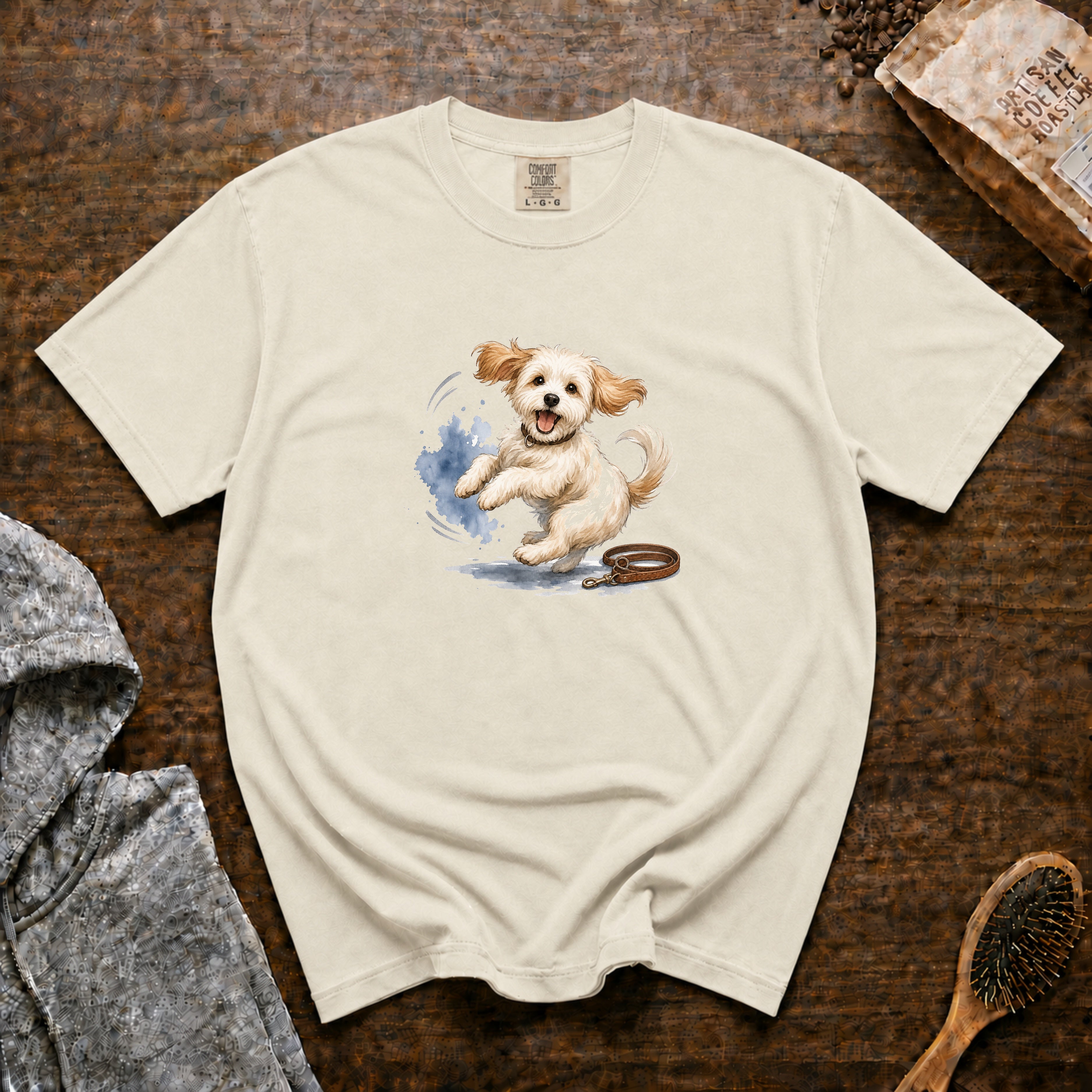 Leash Time Spin T-Shirt — Ivory